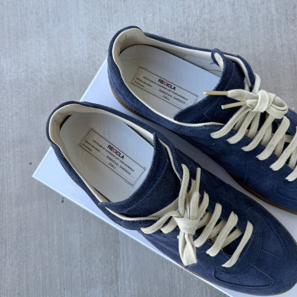 Maison Margiela “Reclica” Navy Suede Gats 45/12