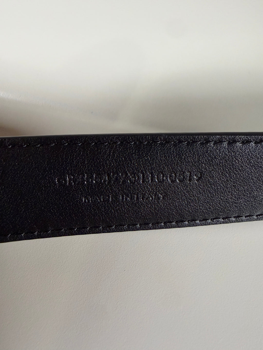 Saint Laurent Mini YSL Black Leather Belt