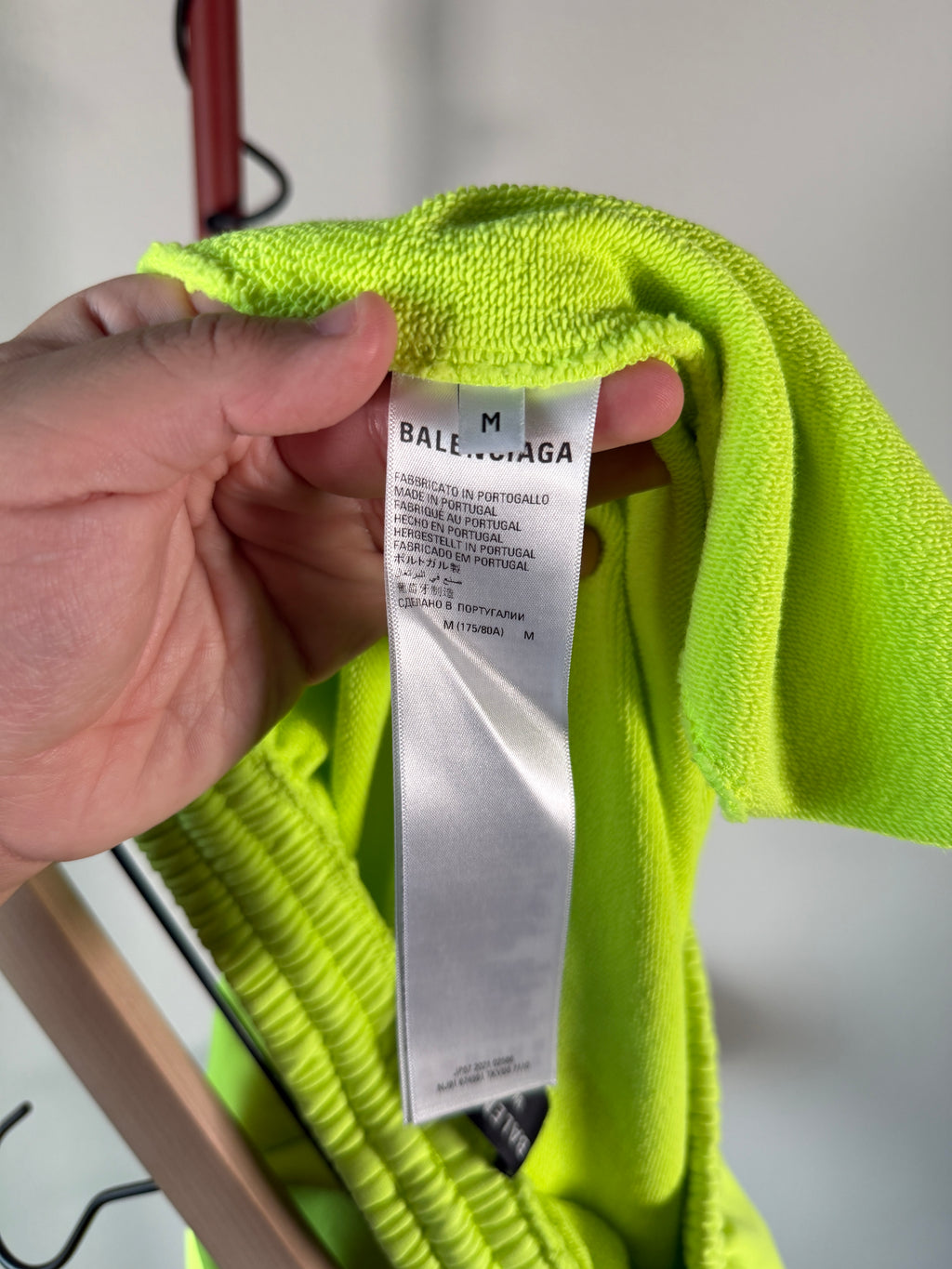 Balenciaga Neon Green BB Cotton Shorts M