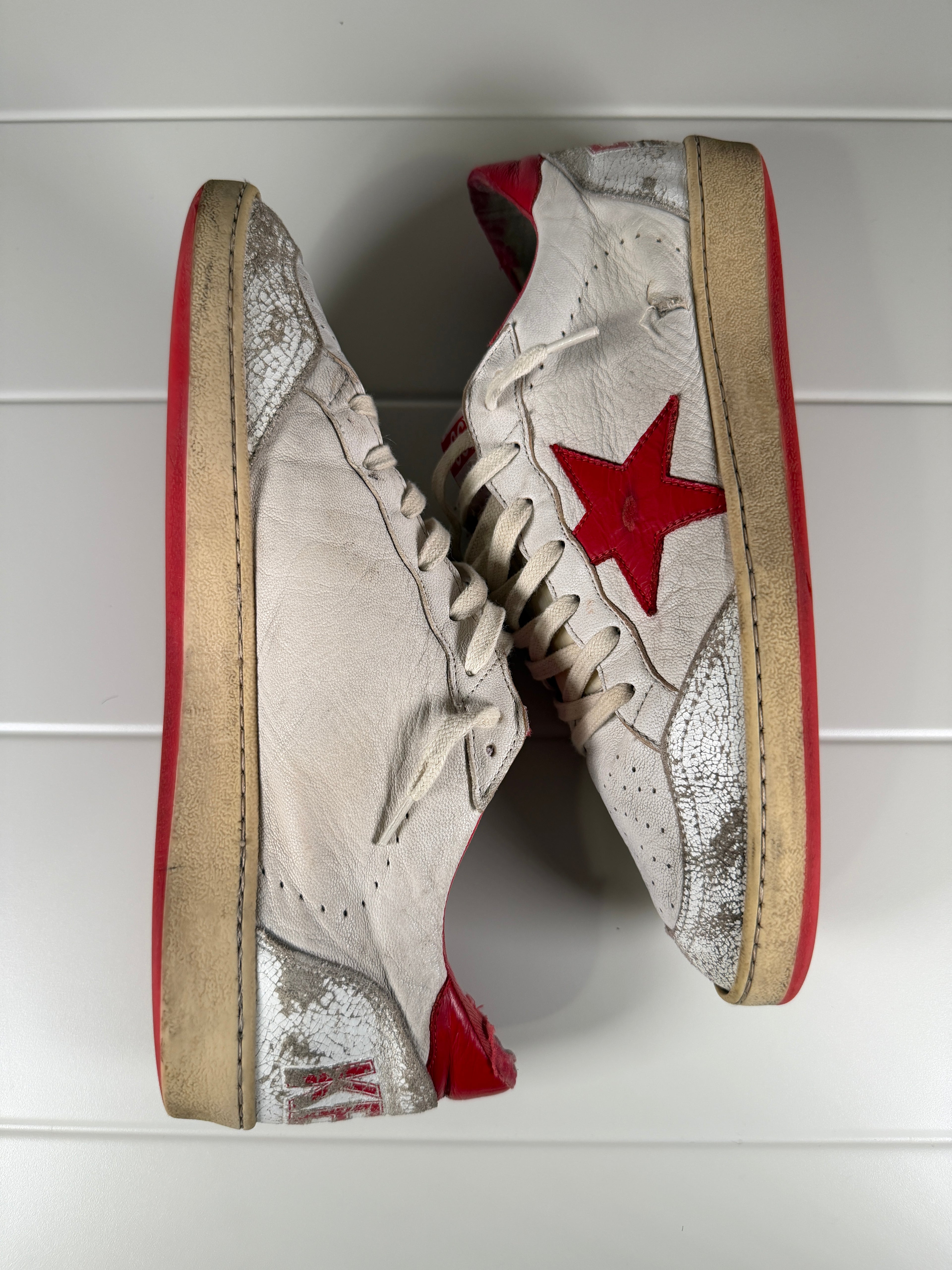 Golden Goose Red White Ballstar Sneakers 43/10