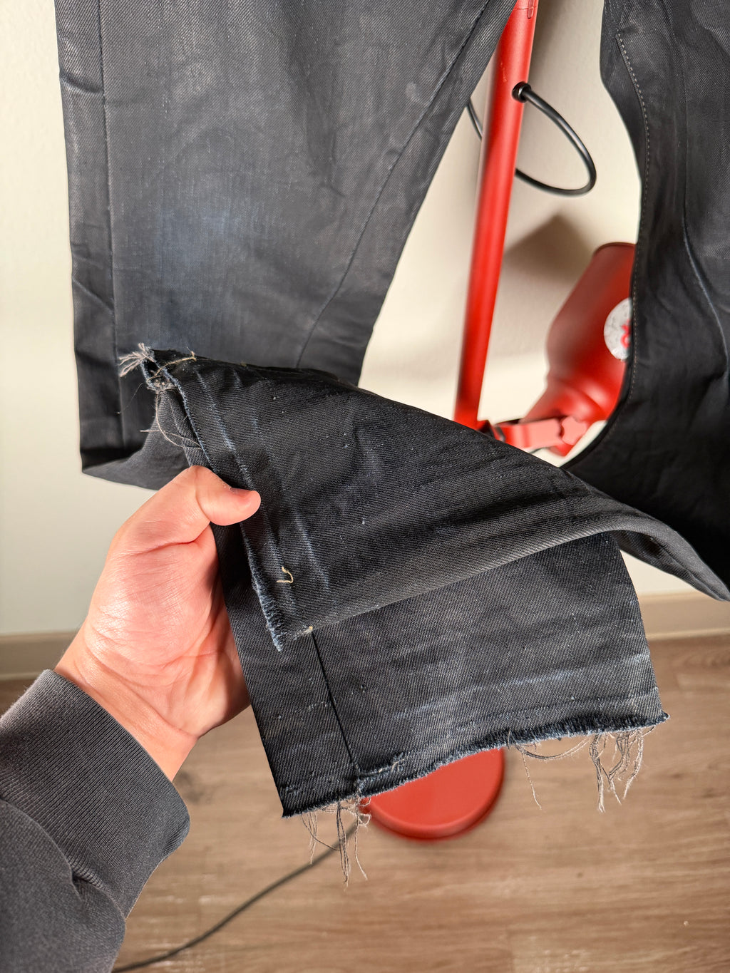 Rick Owens FW08 Black Waxed Denim 34