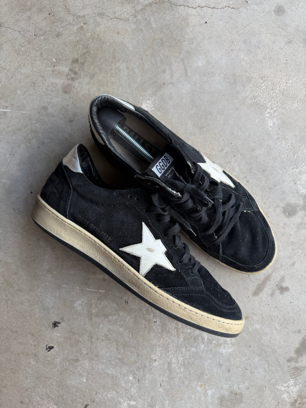 Golden Goose Black Suede Ballstars 45/12