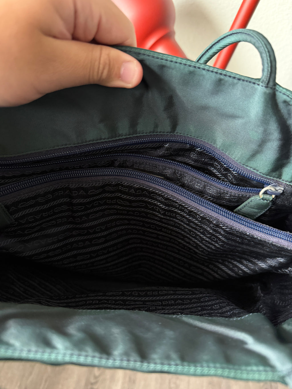 Prada Milano Nylon Ebano Handle Bag