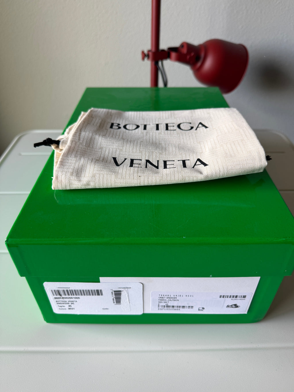 Bottega Veneta Orbit Sea Salt White 45/12