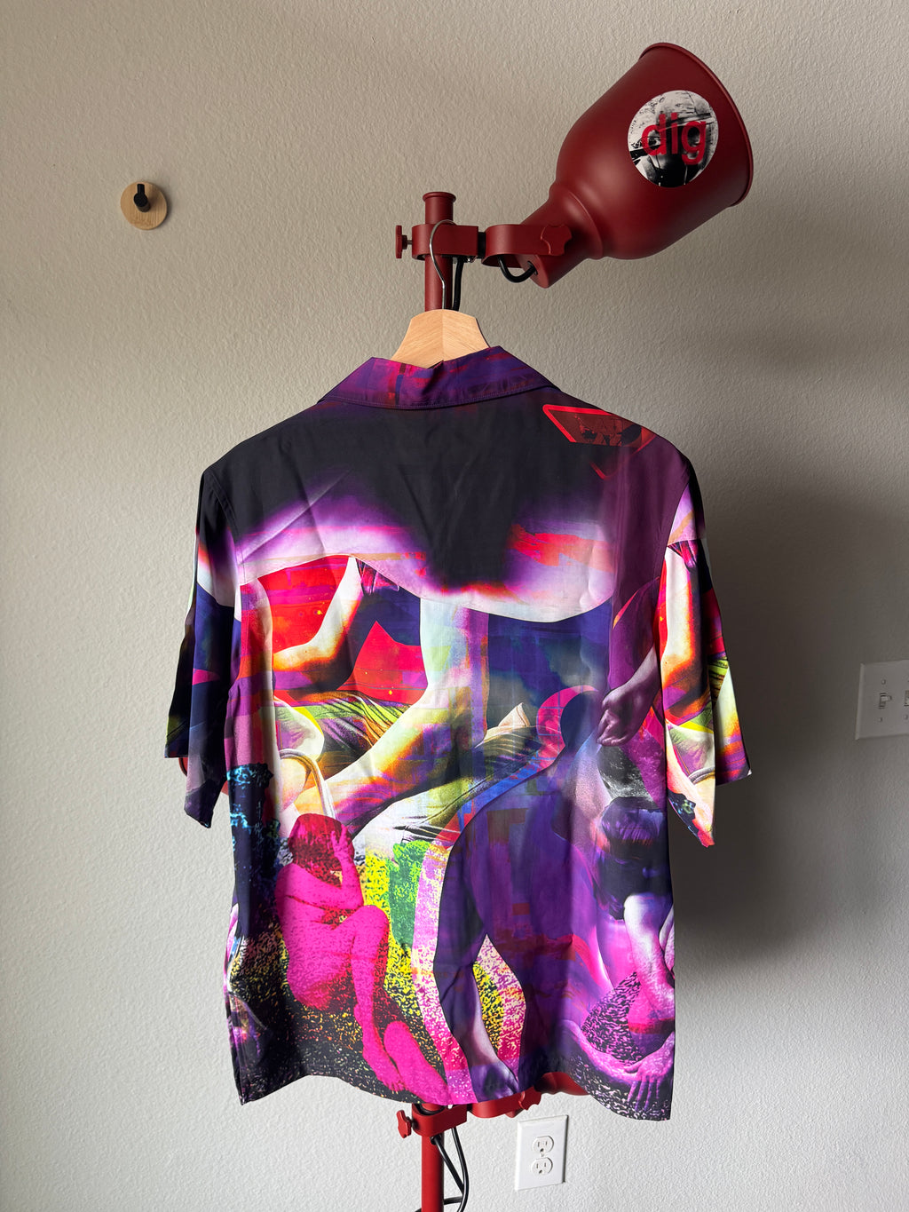 Prada SS/19 Silk Psychedelic Button Up Bowling Shirt M