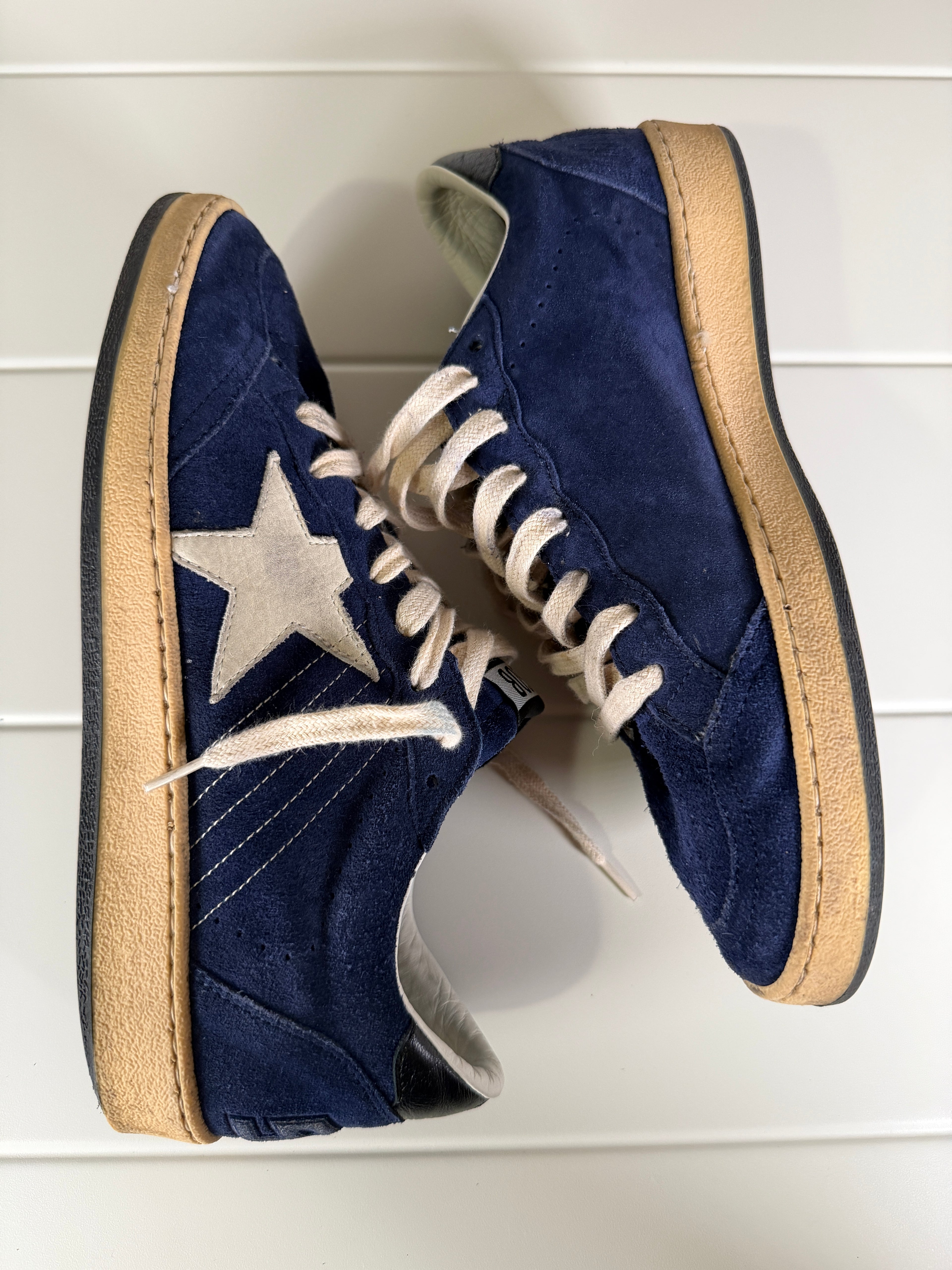 Golden Goose Navy Blue Suede Ballstars 41/8