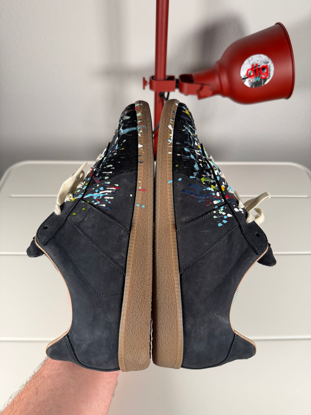 Maison Margiela Black Paint Splatter Gats 43/10