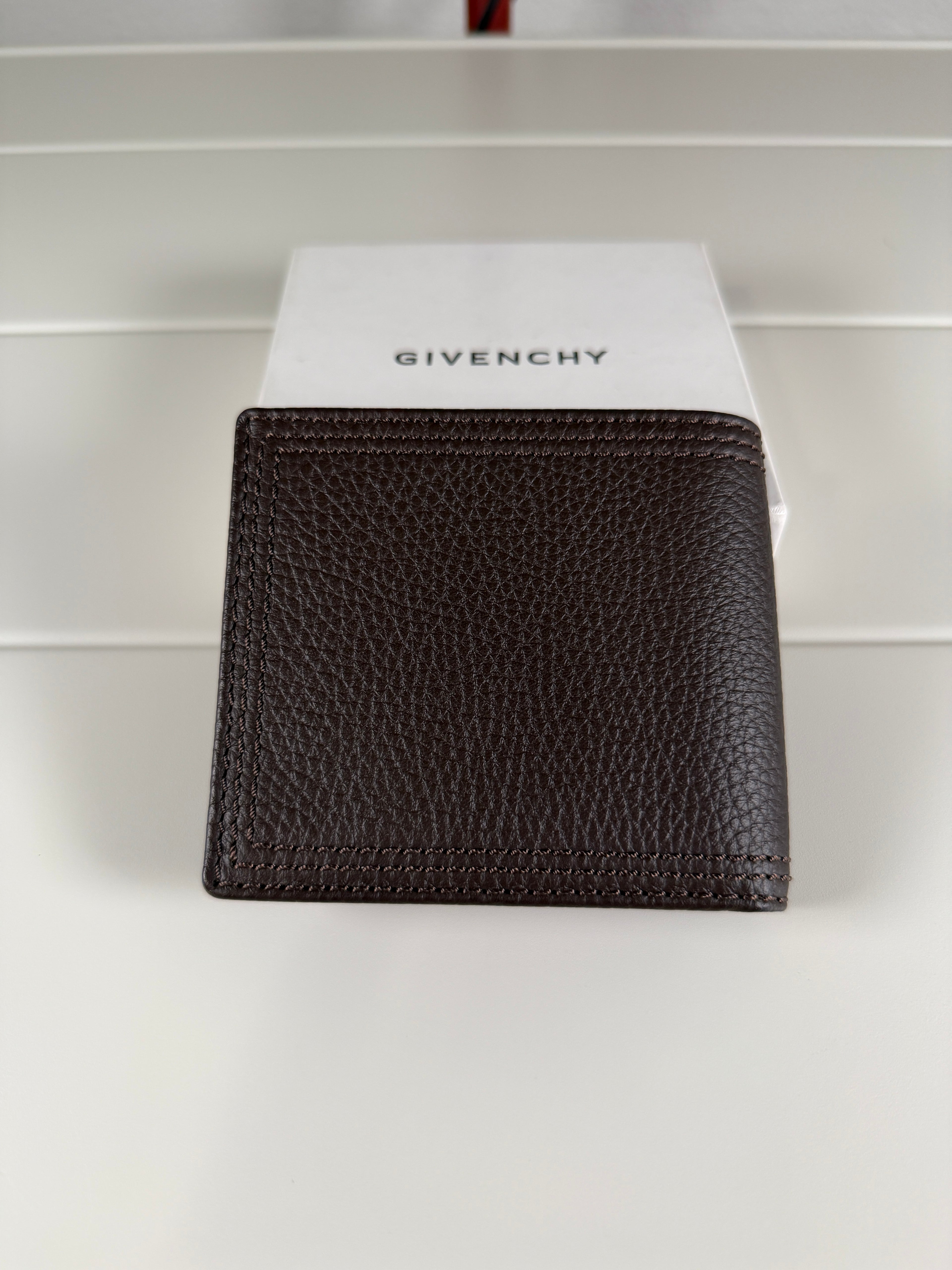 Givenchy 4G Brown Leather Bifold Wallet