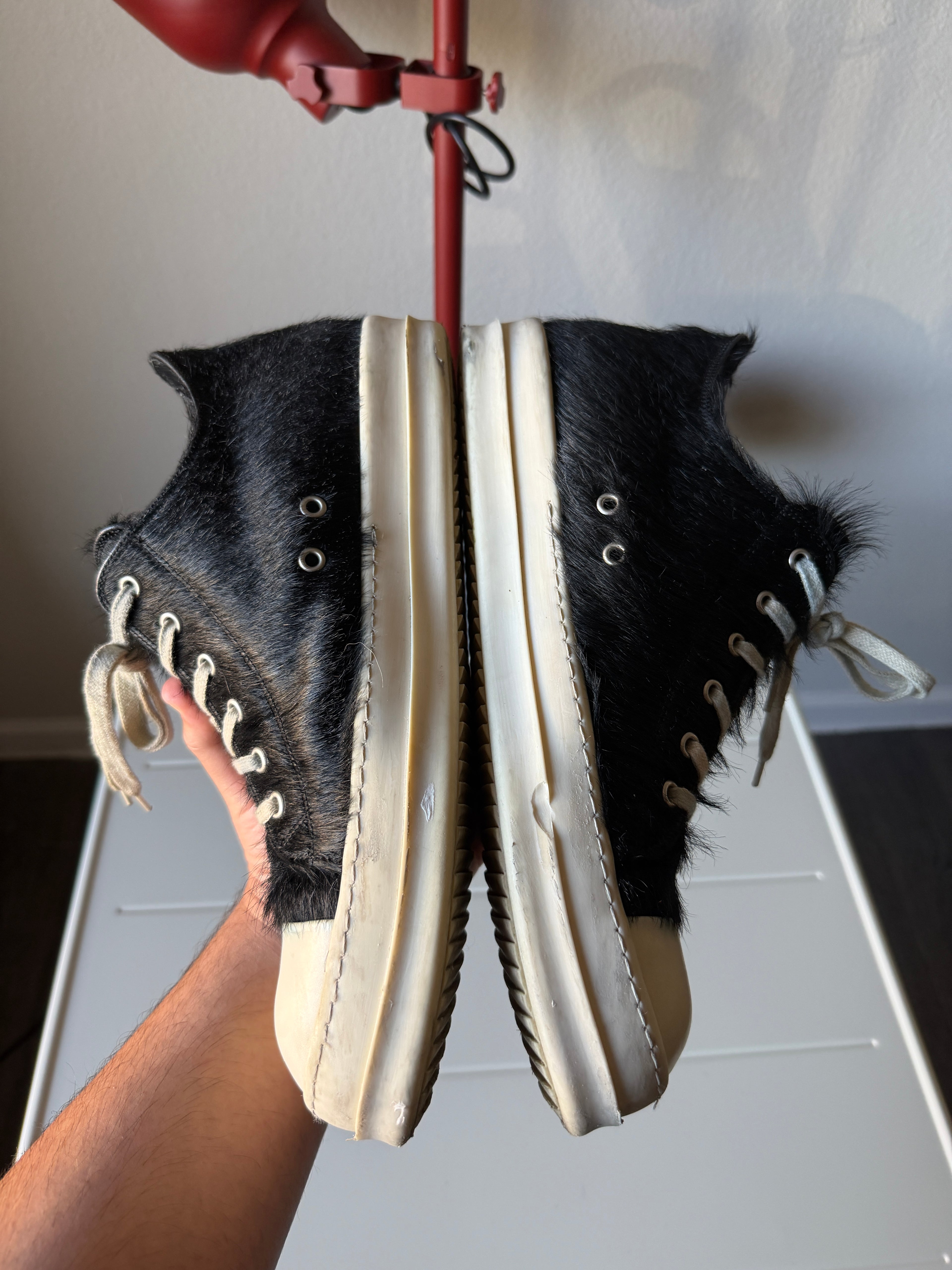 Rick Owens Pony Hair Ramones Low 45/12