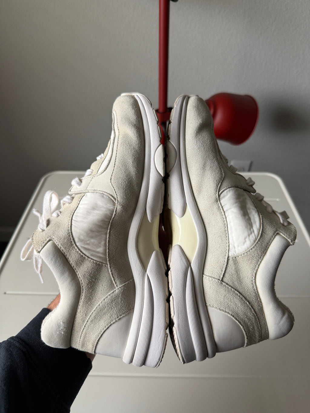 Chanel White Suede Mens Runner 43/10