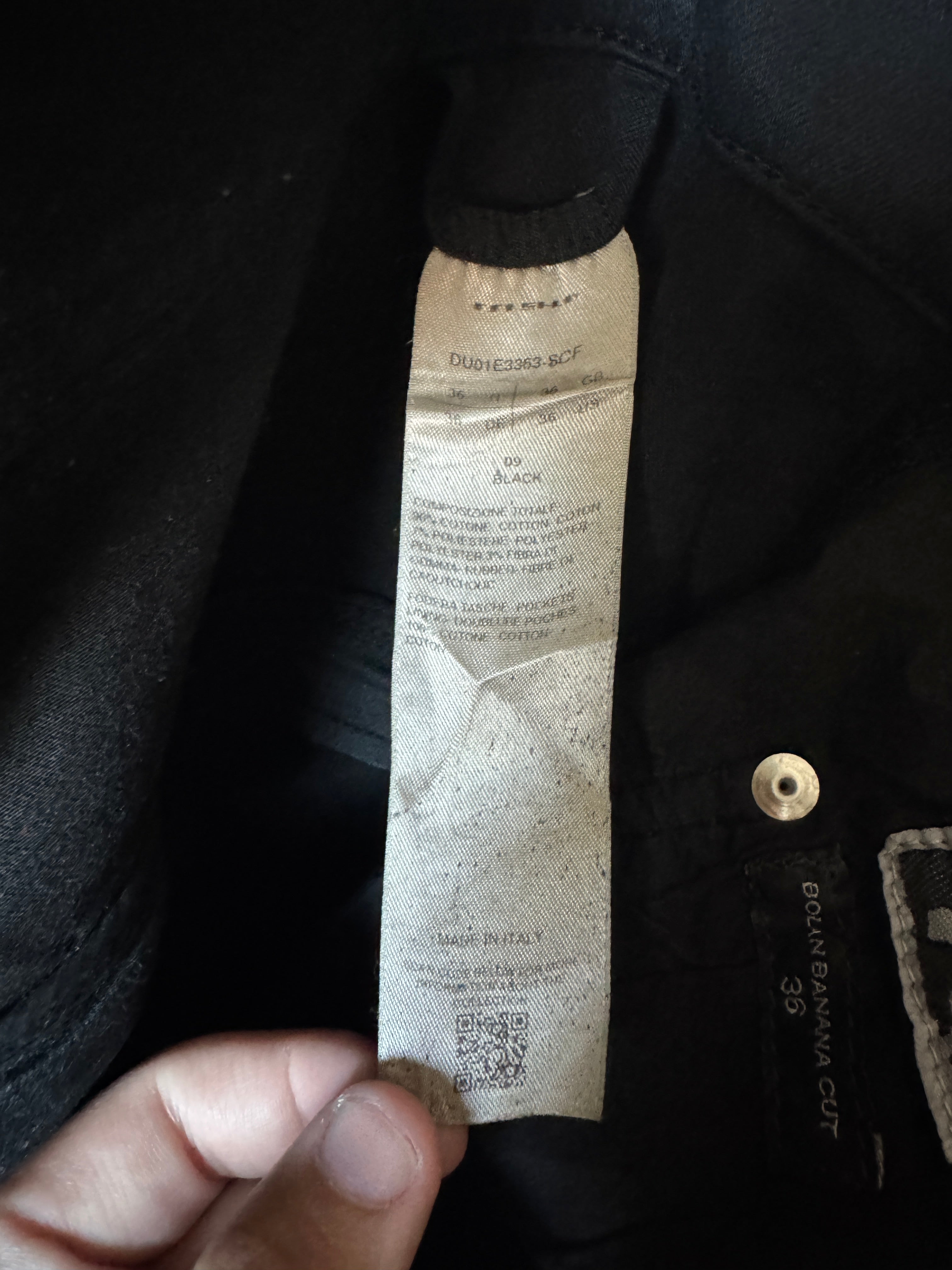 Rick Owens Waxed Banana Bolan Cut Denim 36