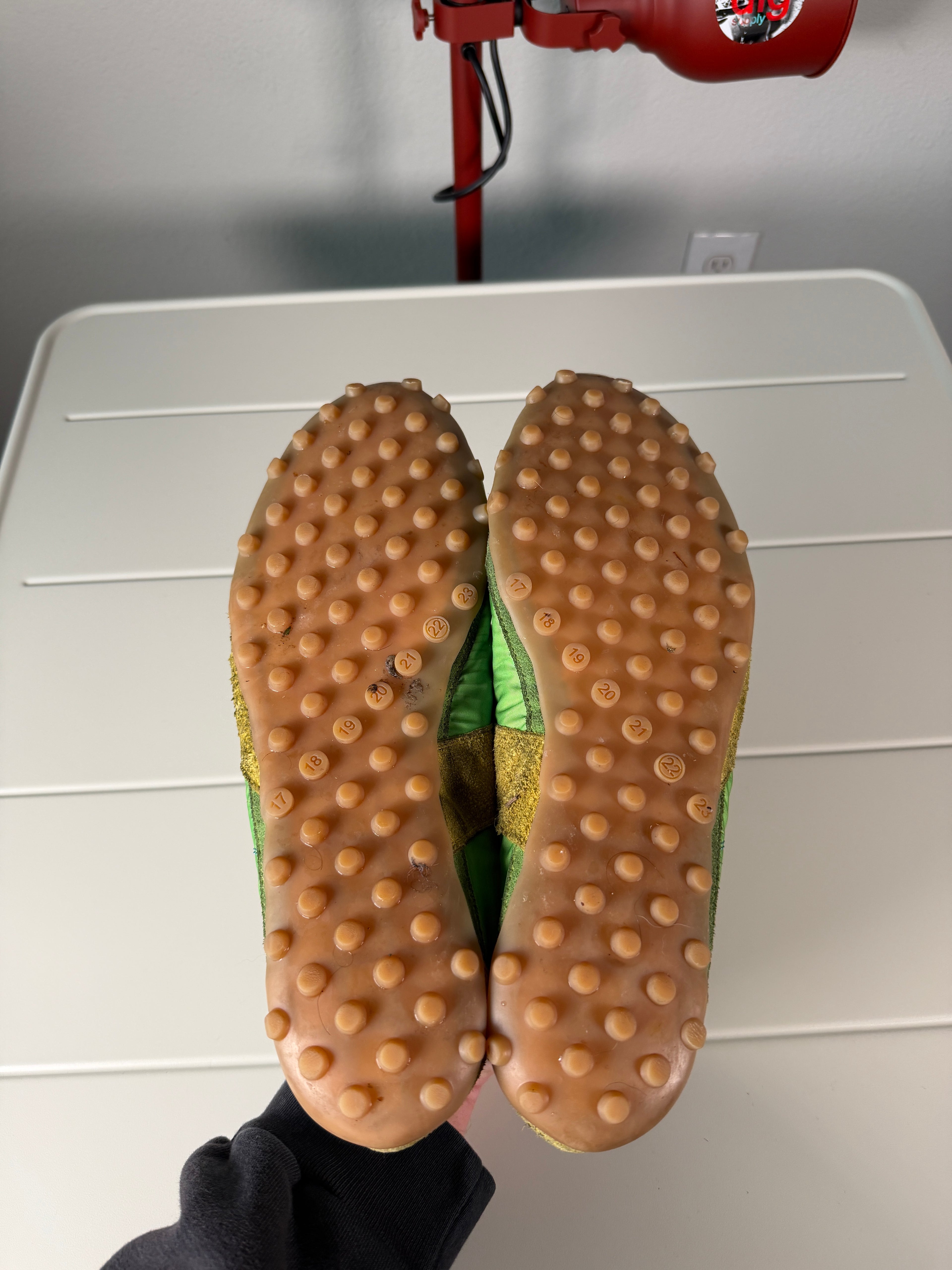 Maison Margiela Green Nylon Sprinter Sneakers 44/11