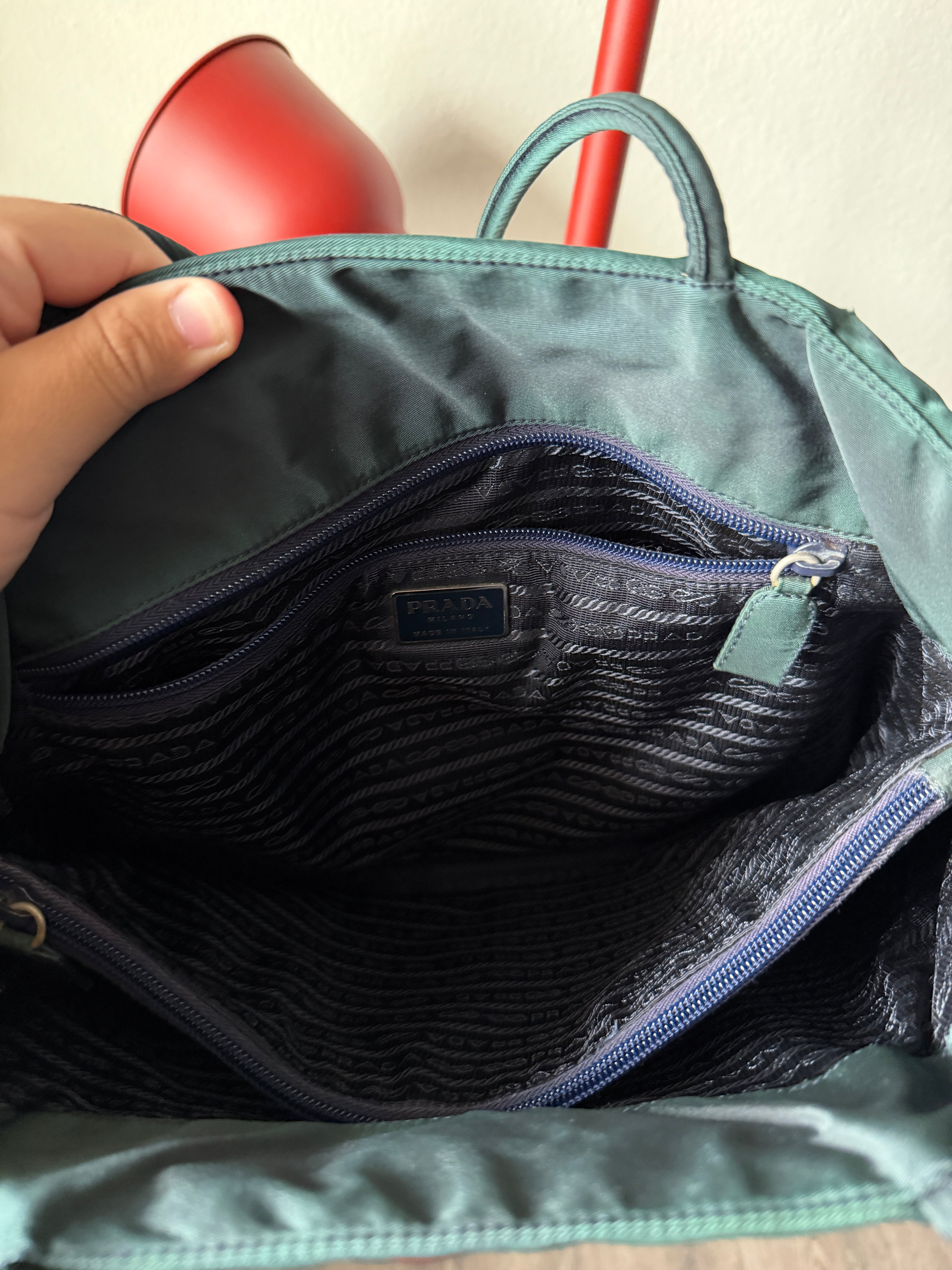 Prada Milano Nylon Ebano Handle Bag