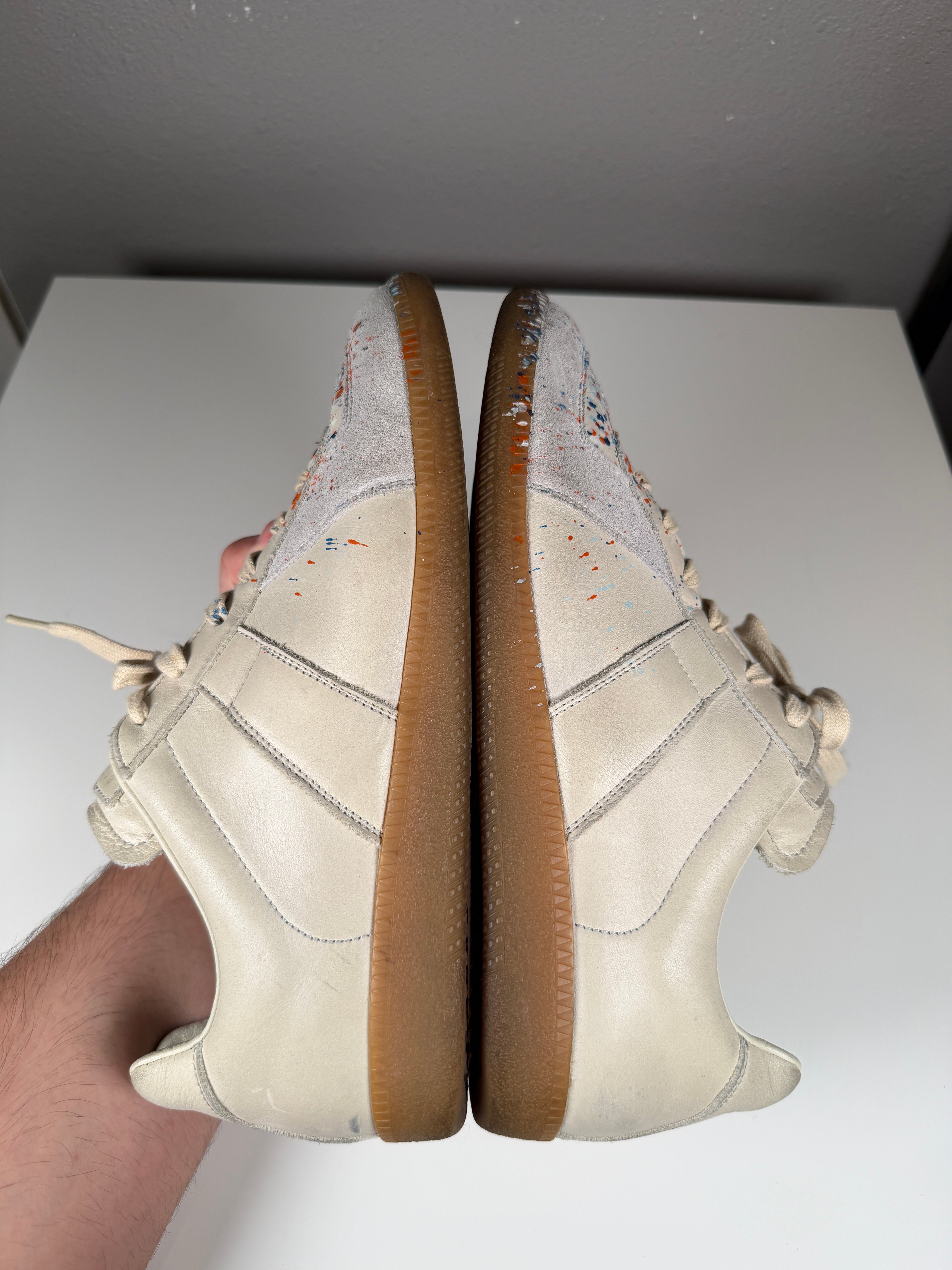 Maison Margiela Orange Blue Paint Splatter Gats 41.5/8.5