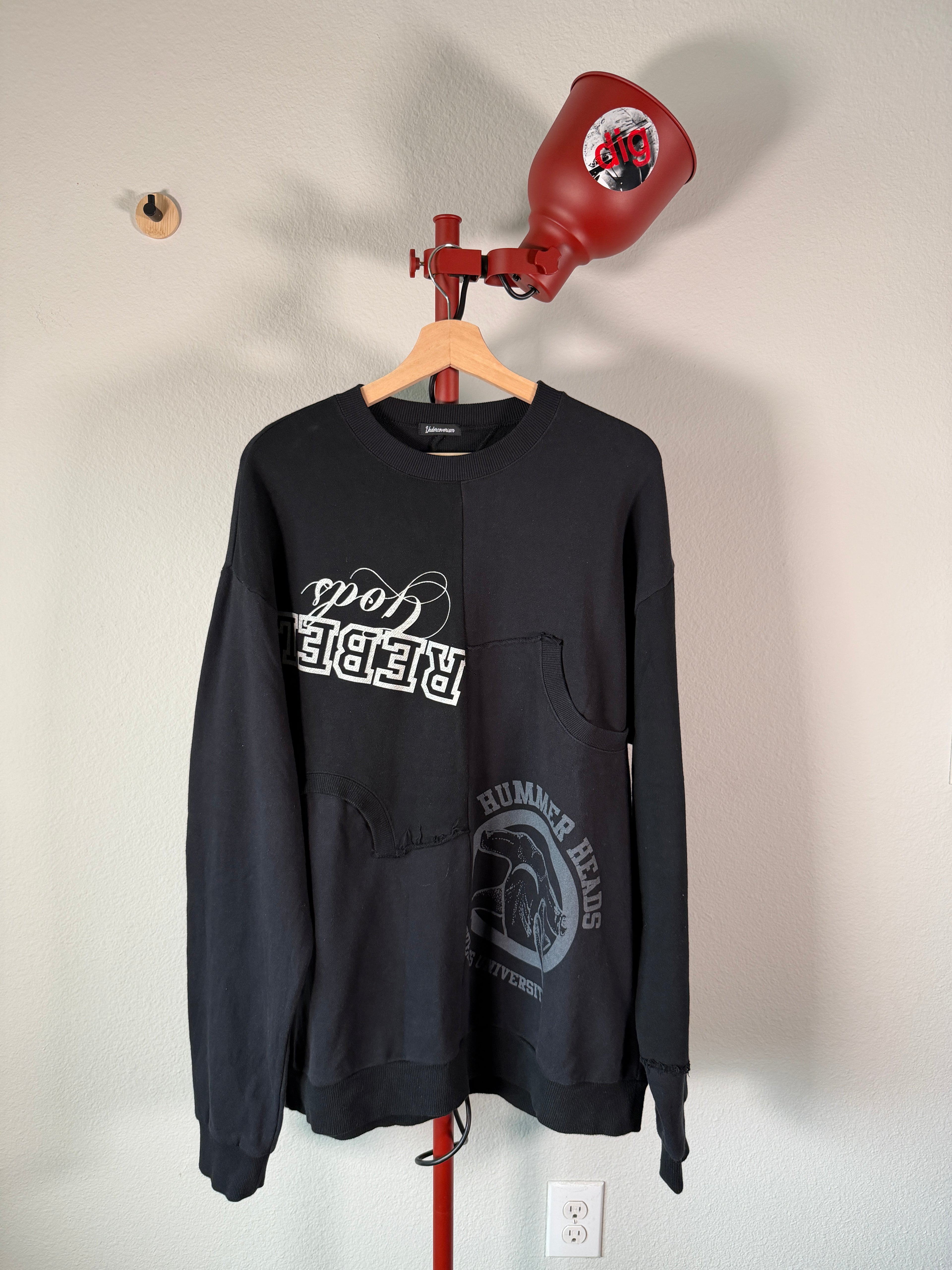 Undercover SS22 Rebel Gods Reconstructed Hybrid Crewneck XL