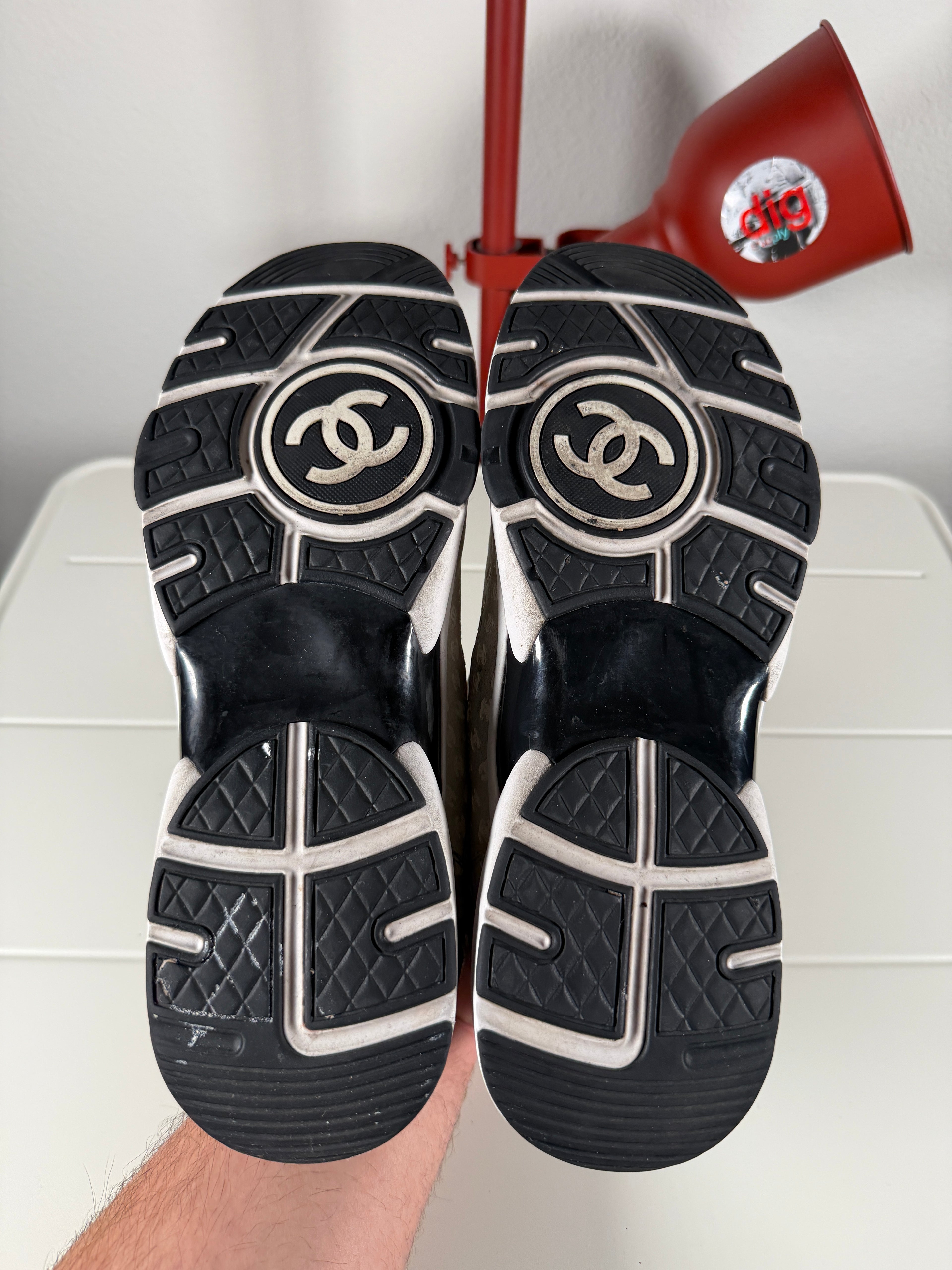 Chanel CC Monogram Suede Runner 46/13