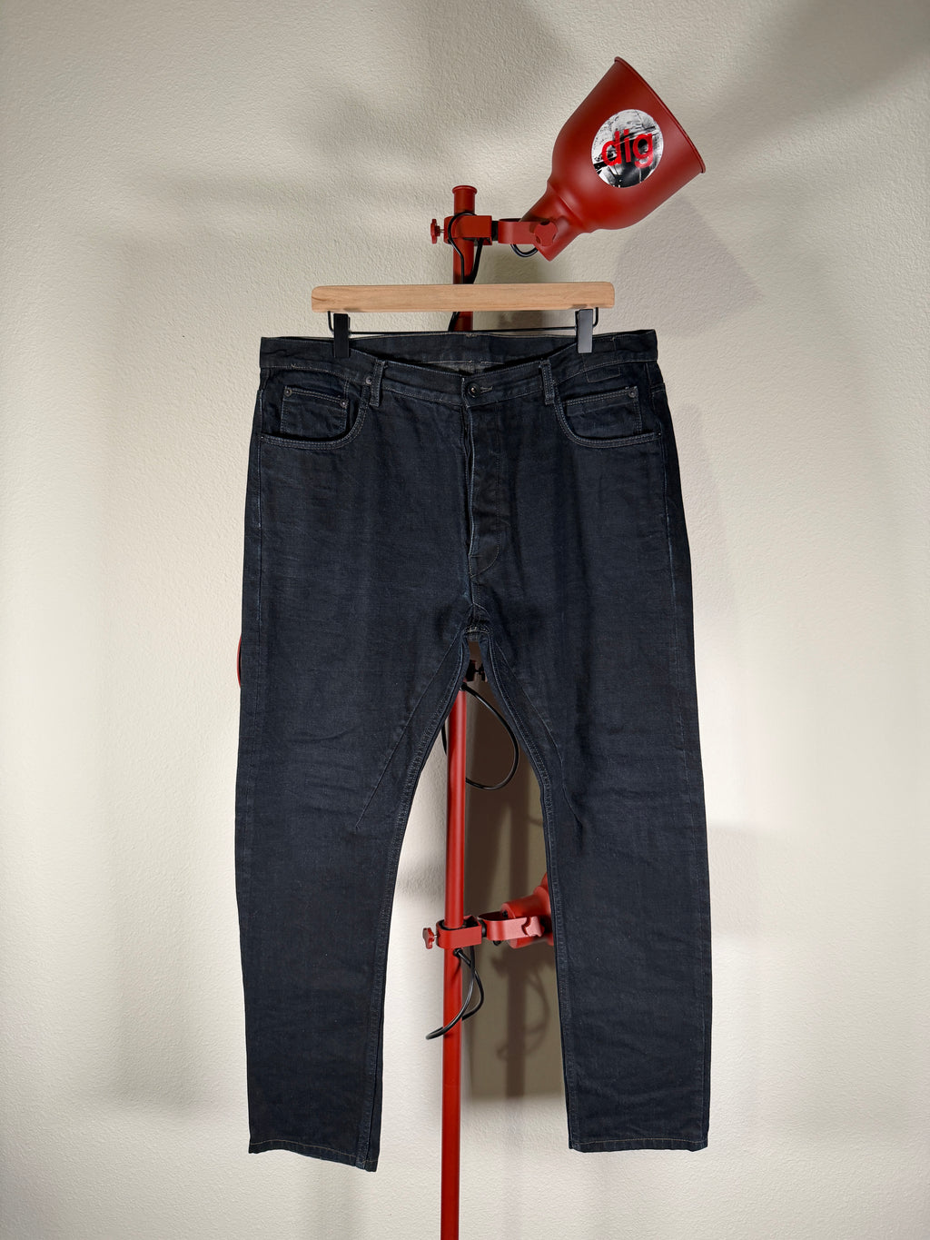 Rick Owens Torrence Cut Dirty Blue Denim