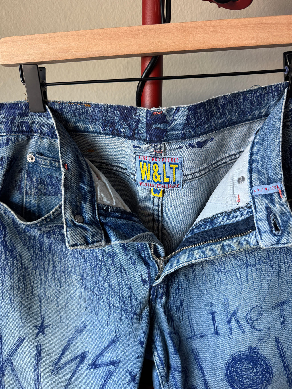 Walter Van Beirendonck AW97 Avatar Pen Graffiti Denim 32