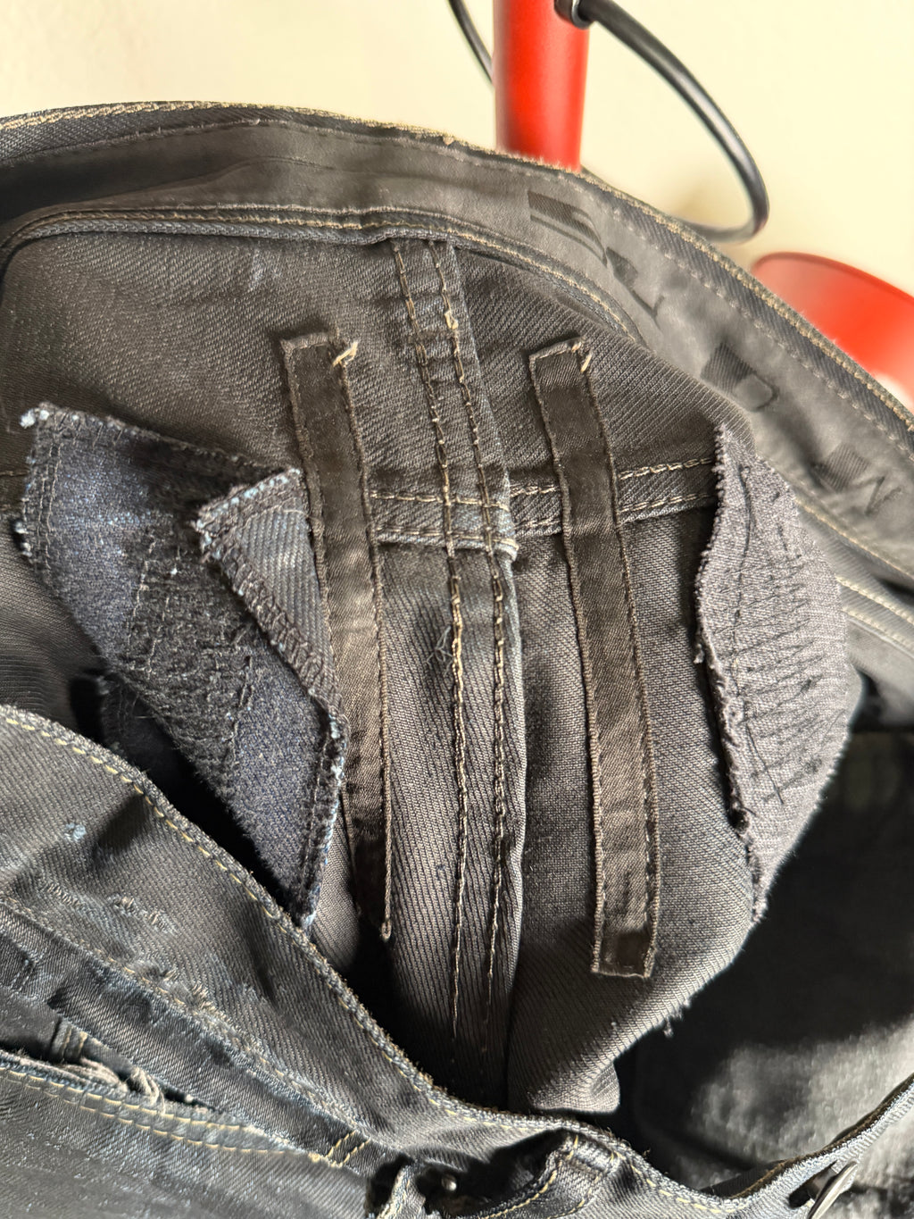 Rick Owens FW08 Black Waxed Denim 34