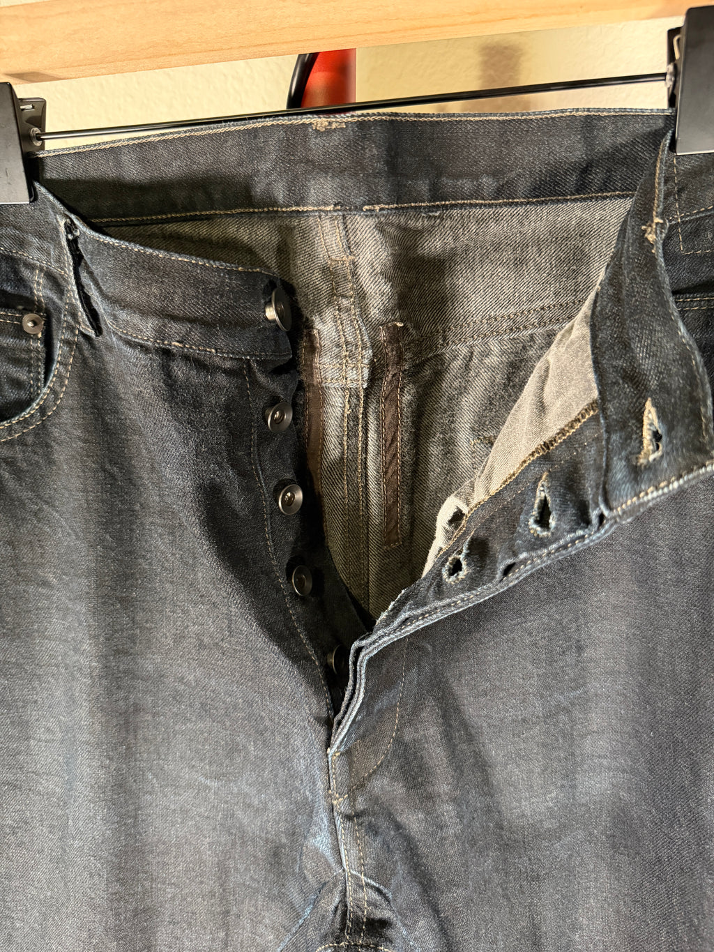 Rick Owens Torrence Cut Dirty Blue Denim