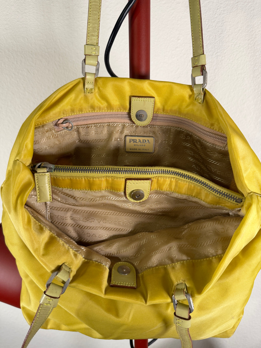 Prada 2000s Giallo Yellow Nylon Bag