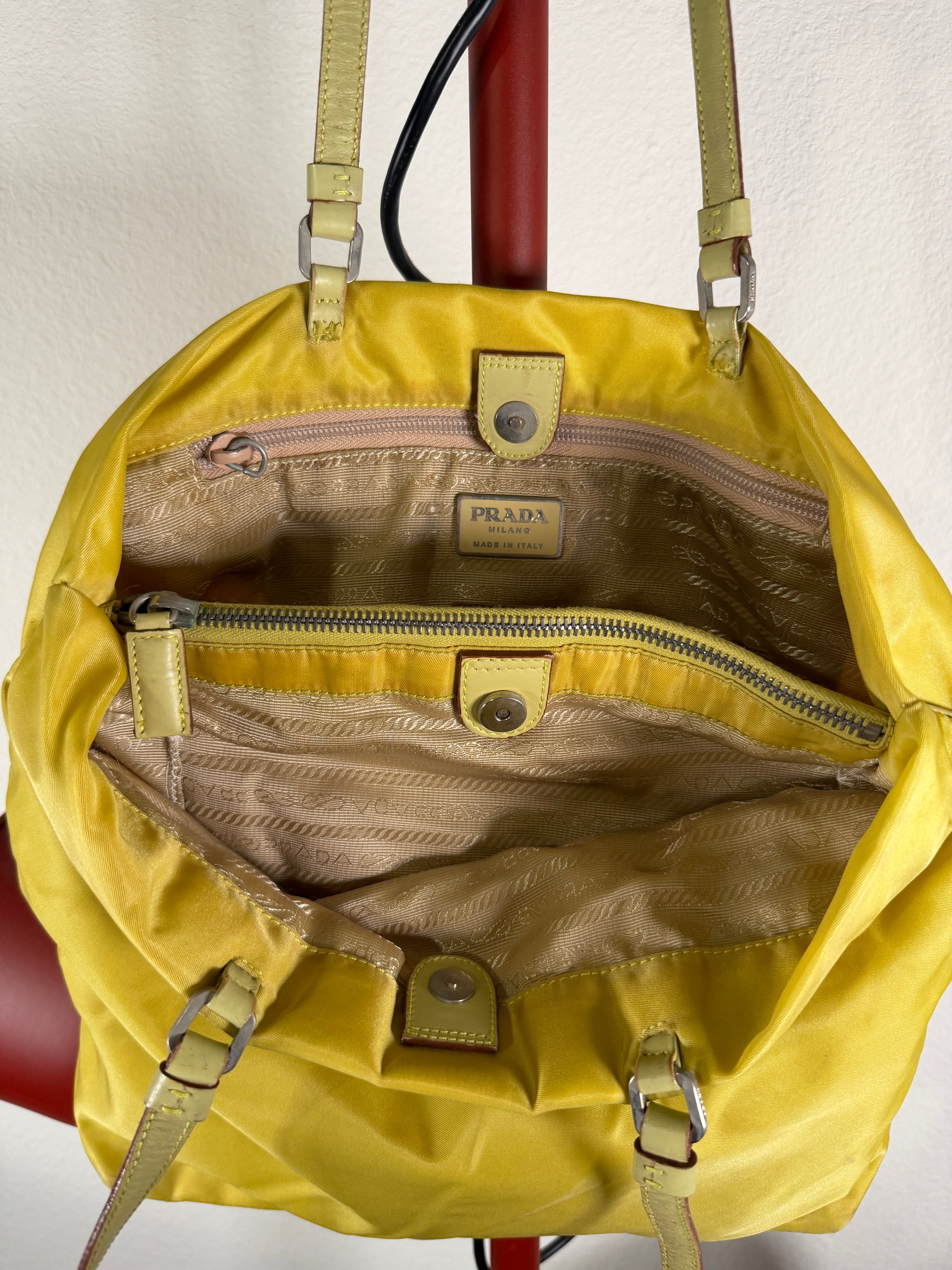 Prada 2000s Giallo Yellow Nylon Bag