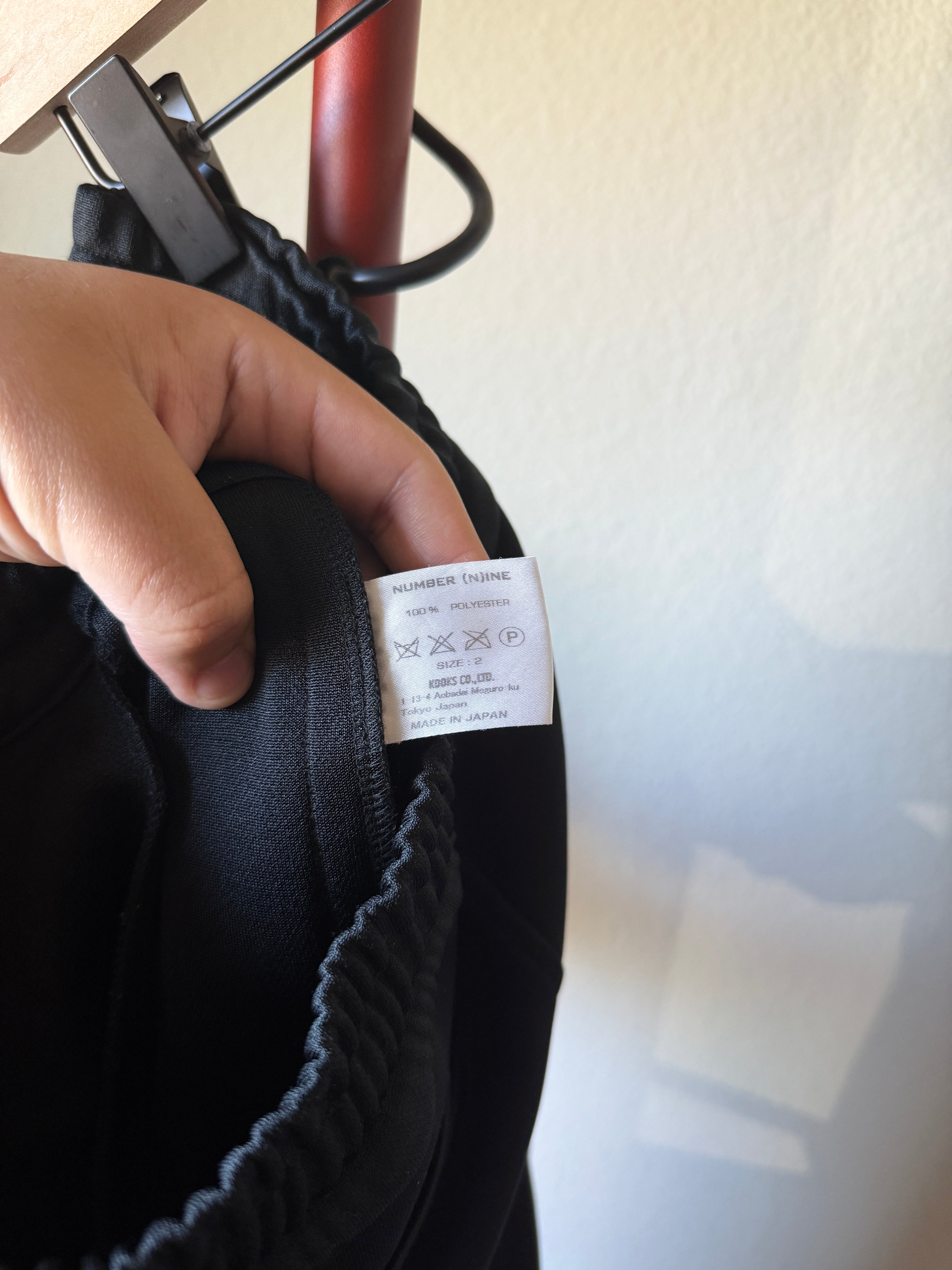 Number (N)ine SS01 School of Visual Comedy Track pants