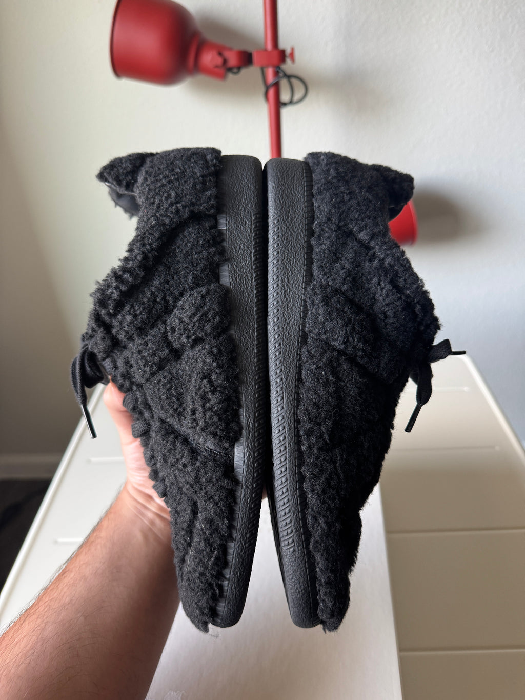 Maison Margiela Black Shearling Fur Gats 41/8