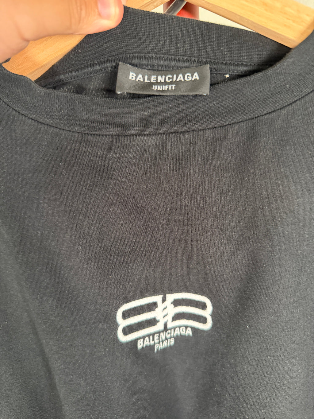 Balenciaga BB Long Sleeve Oversized Distressed Shirt