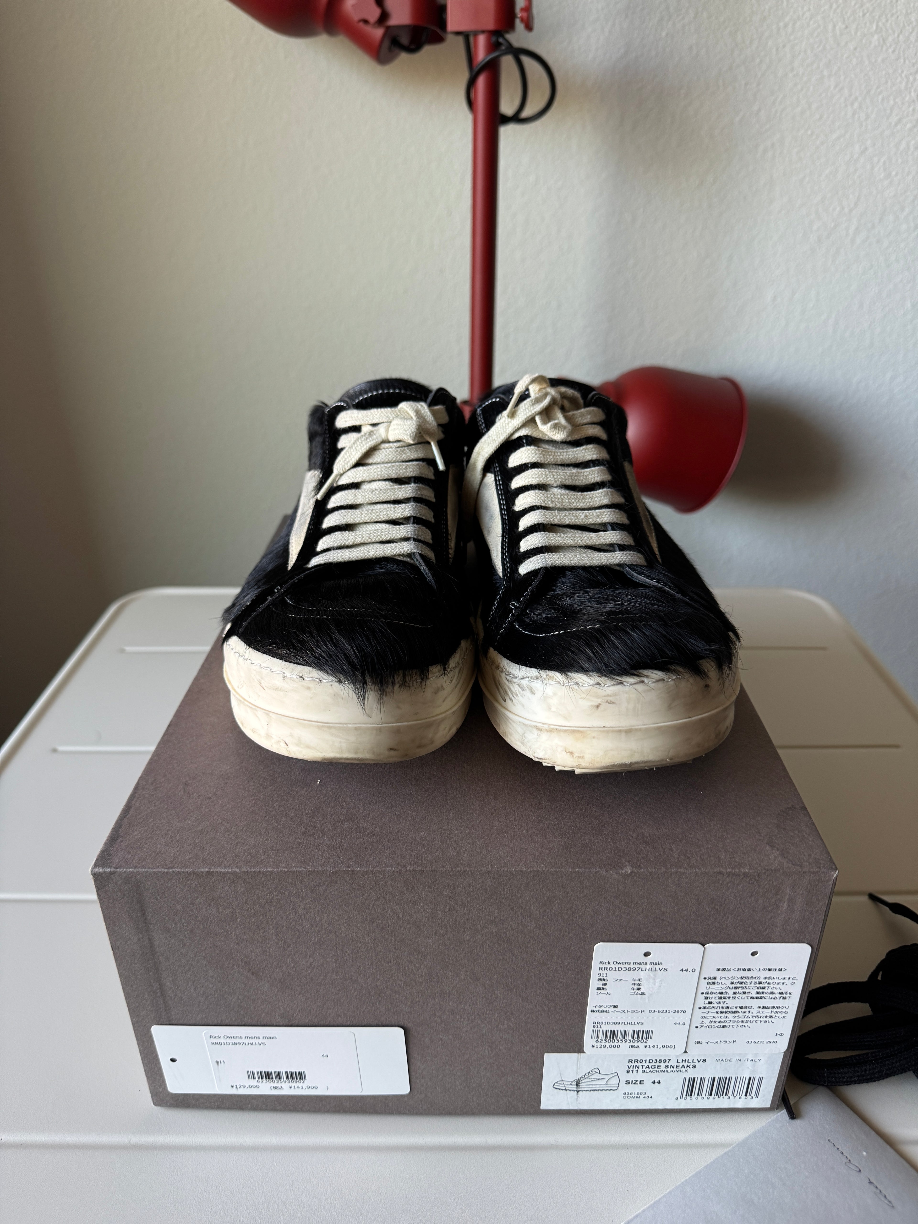 Rick Owens Pony Hair Vans Vintage Sneakers 44/11