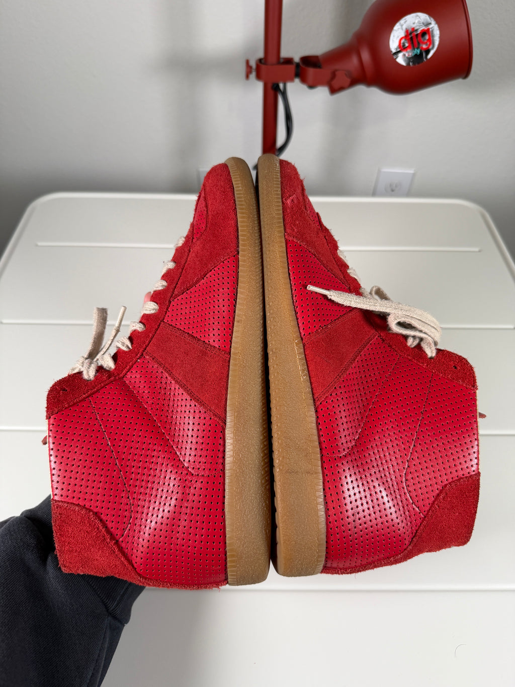 Maison Margiela Mesh Red High Gats 44/11