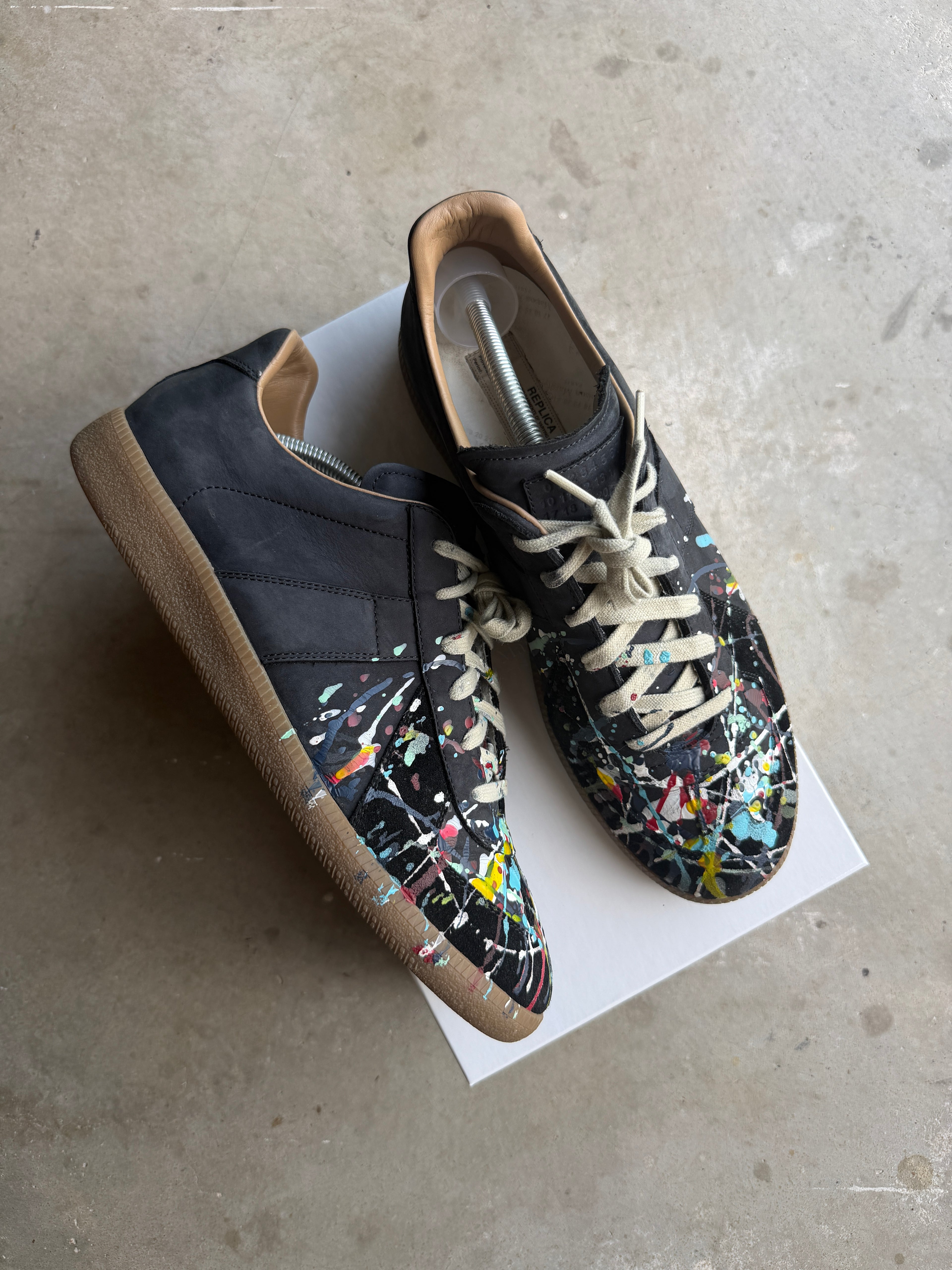 Maison Margiela Black Paint Splatter Gats 45/12