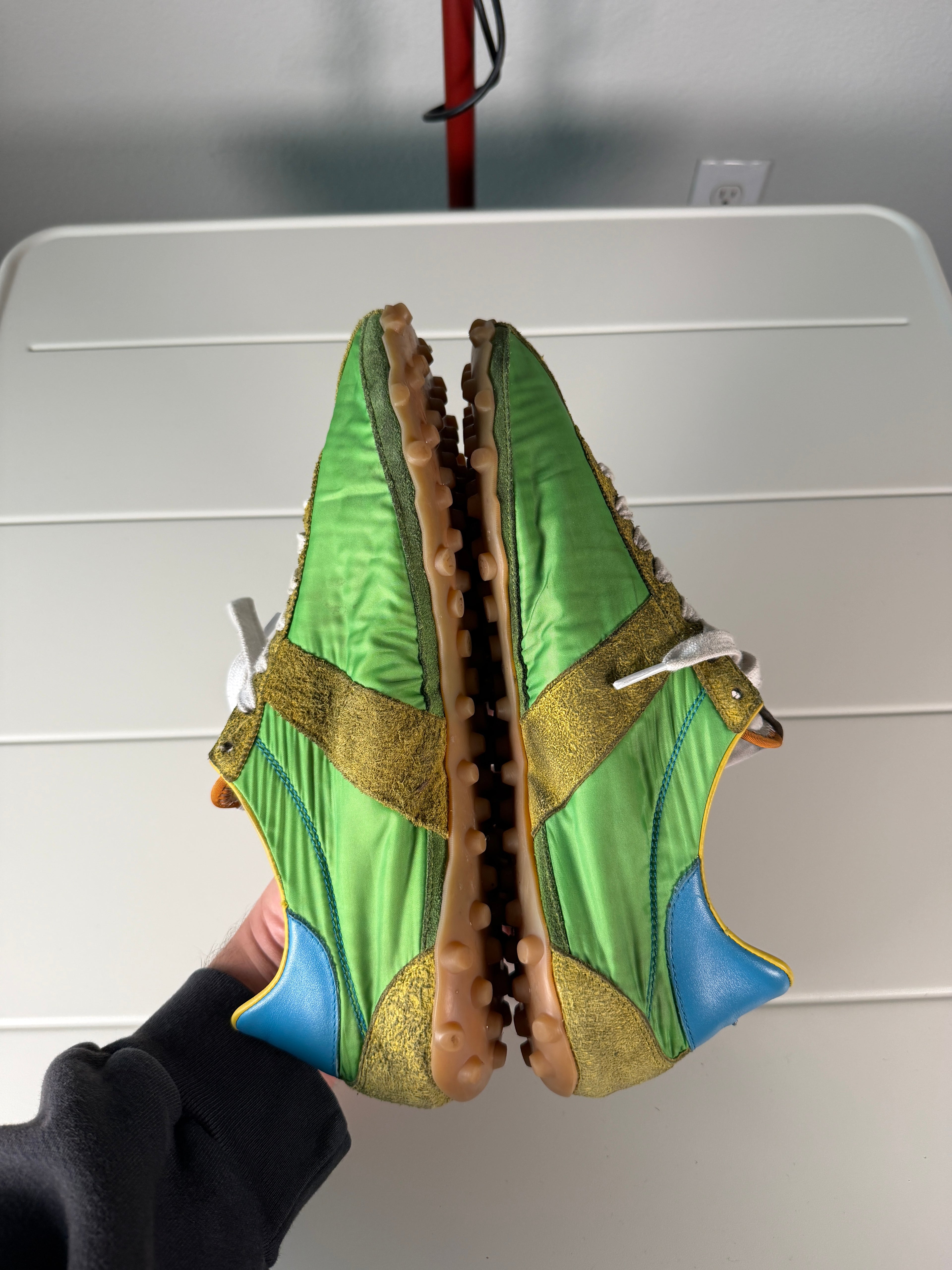 Maison Margiela Green Nylon Sprinter Sneakers 44/11