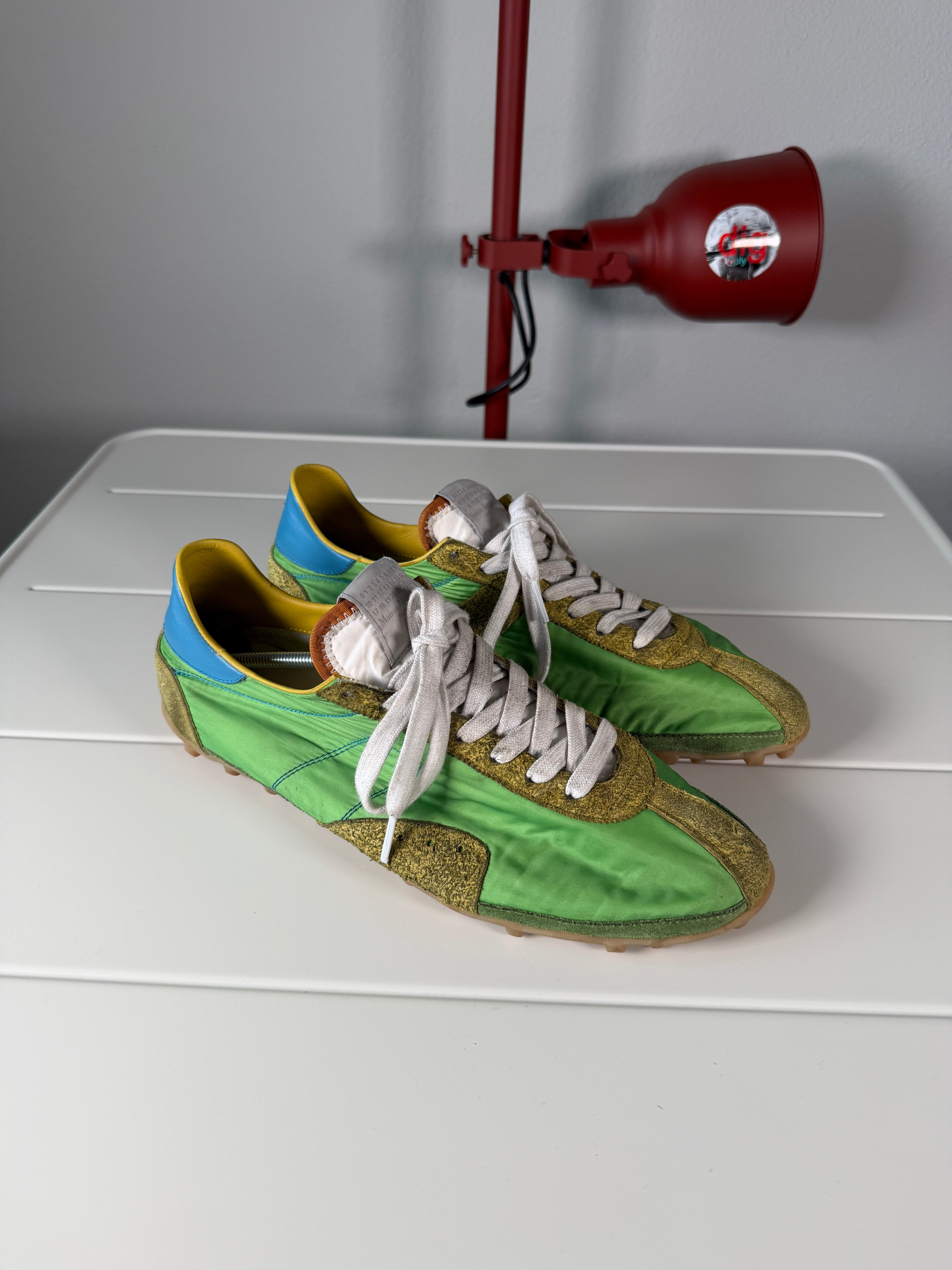 Maison Margiela Green Nylon Sprinter Sneakers 44/11