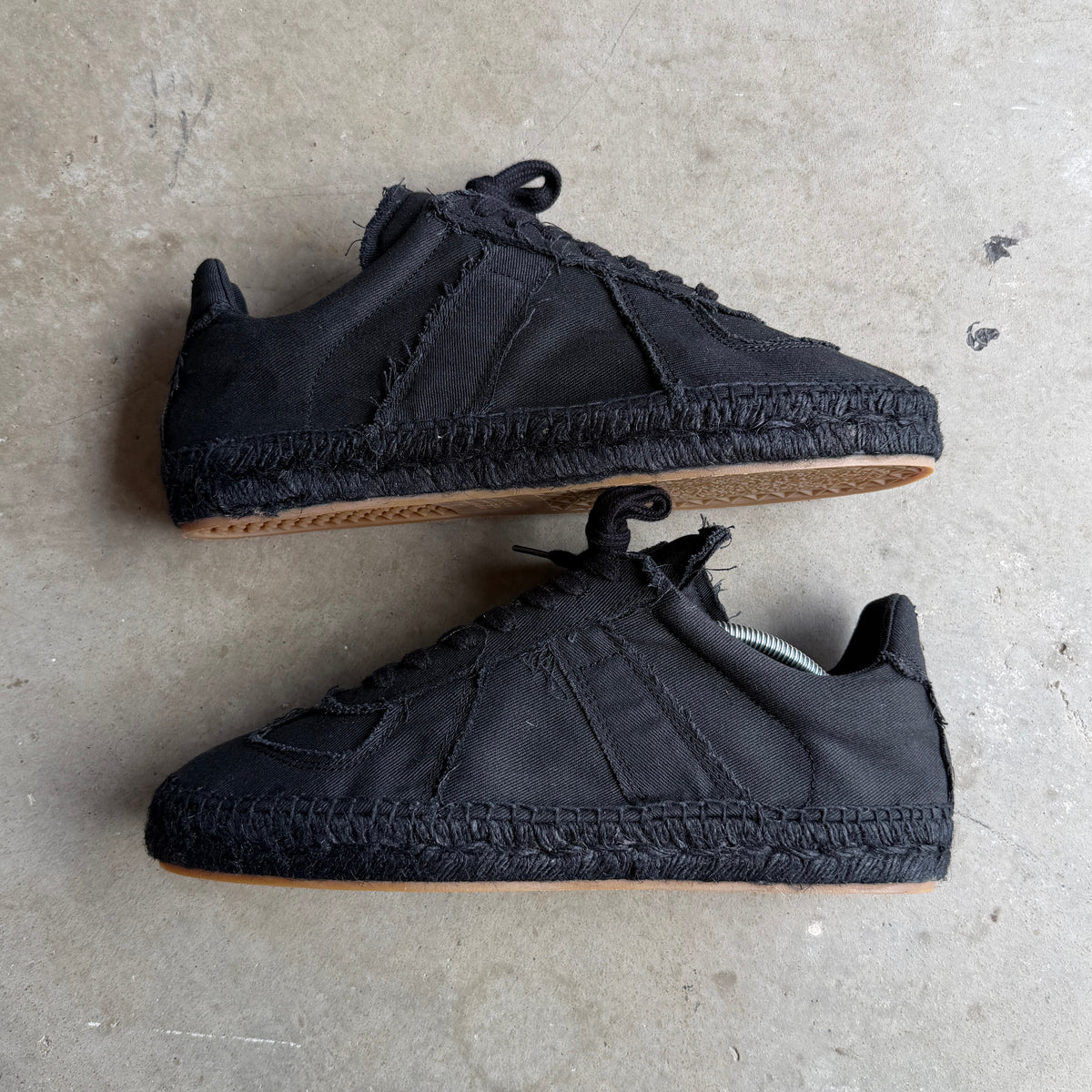 Maison Margiela Triple Black Espadrille Gats 41/8