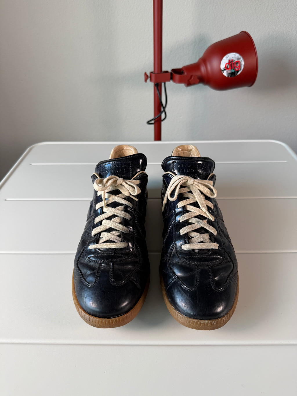 Maison Margiela Patent Leather Black Gum Gats 43/10