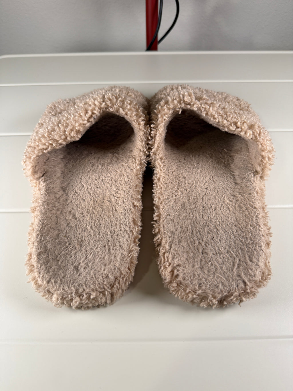 Balenciaga Campaign Beige Fur Slides 46/13