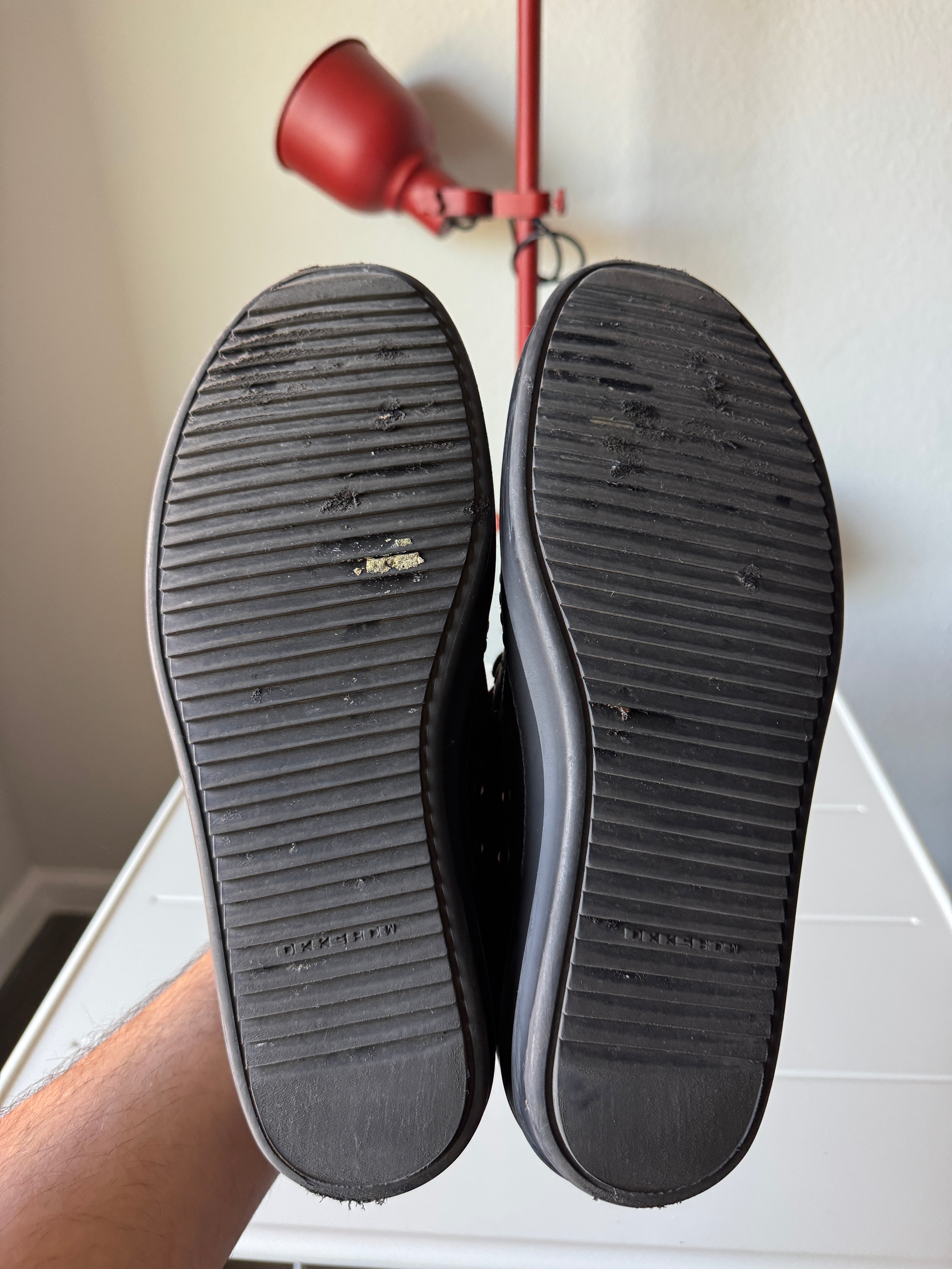 Rick Owens Triple Black Waxed Ramones 43/10