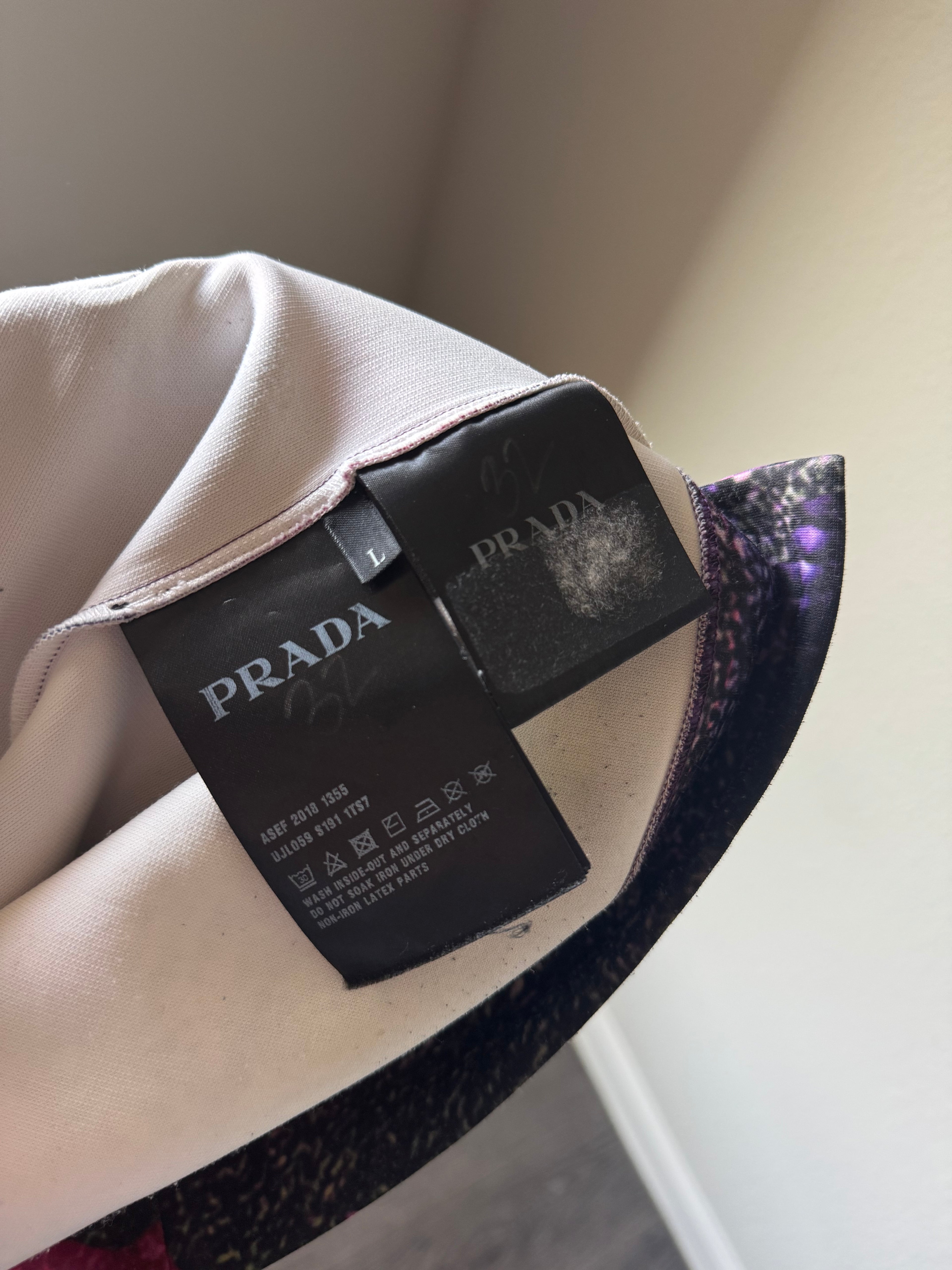Prada Sample Psychedelic Quarter Zip Shirt L