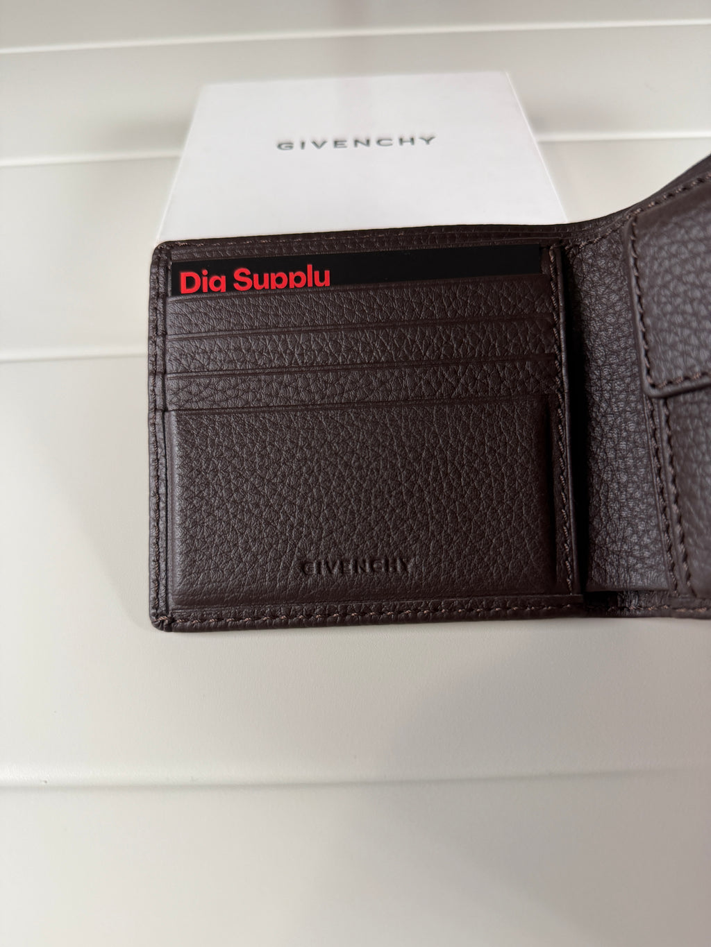 Givenchy 4G Brown Leather Bifold Wallet