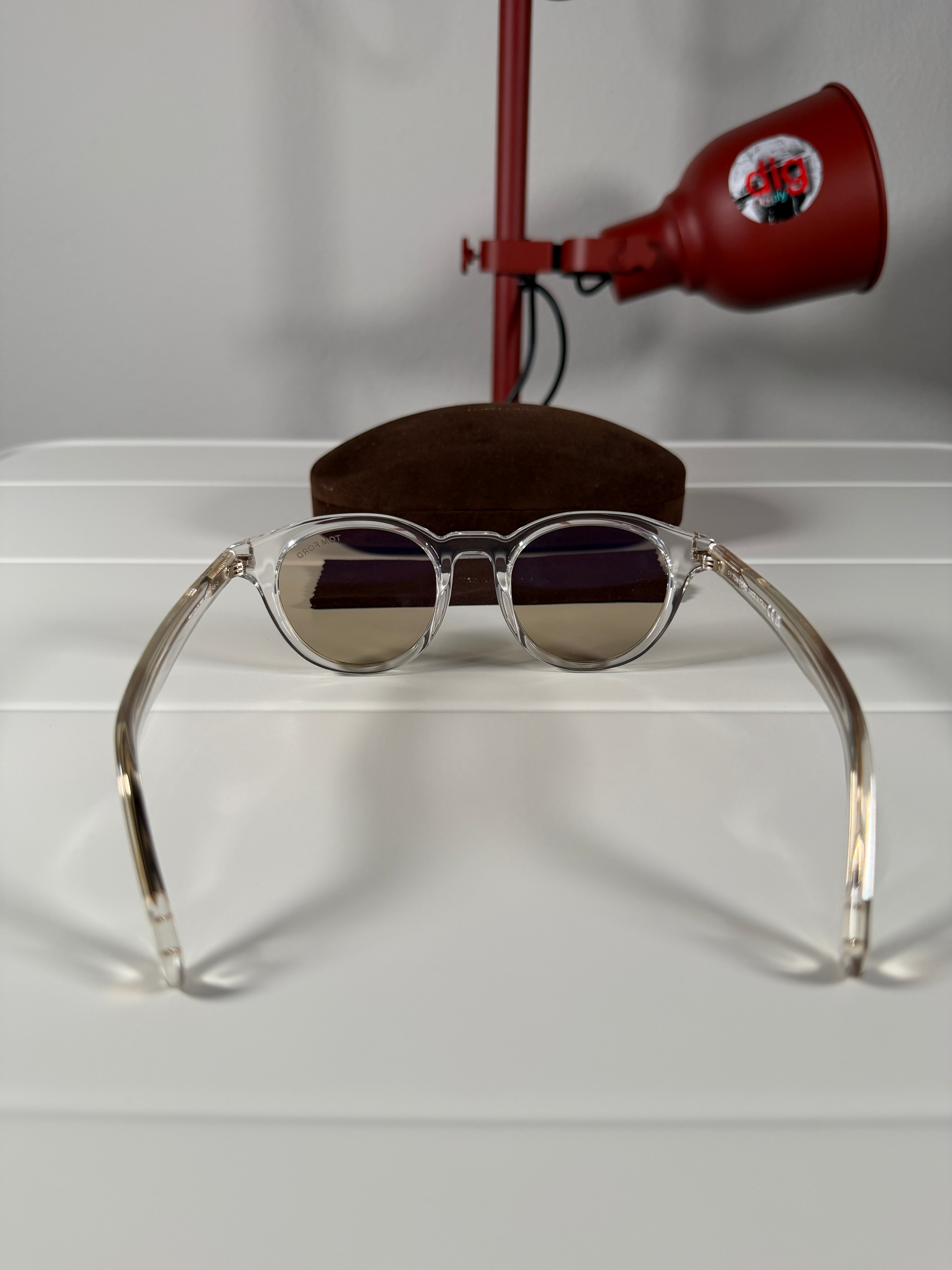 Tom Ford Alt Fit Clear Gold Sunglasses