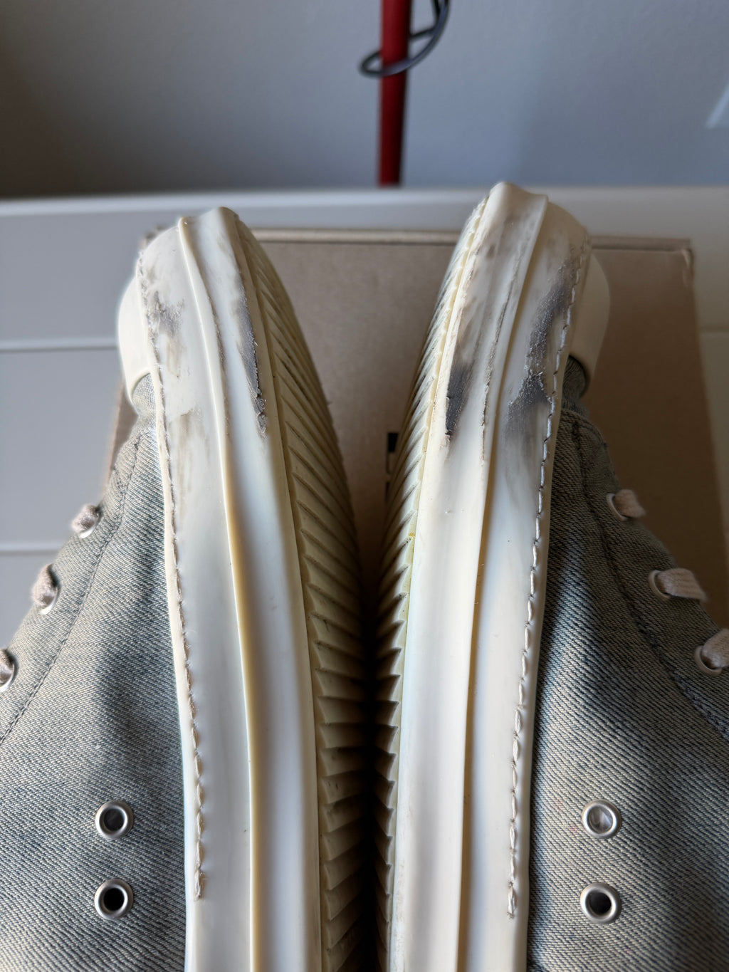 Rick Owens Drkshdw Distressed Denim Ramones 44/11