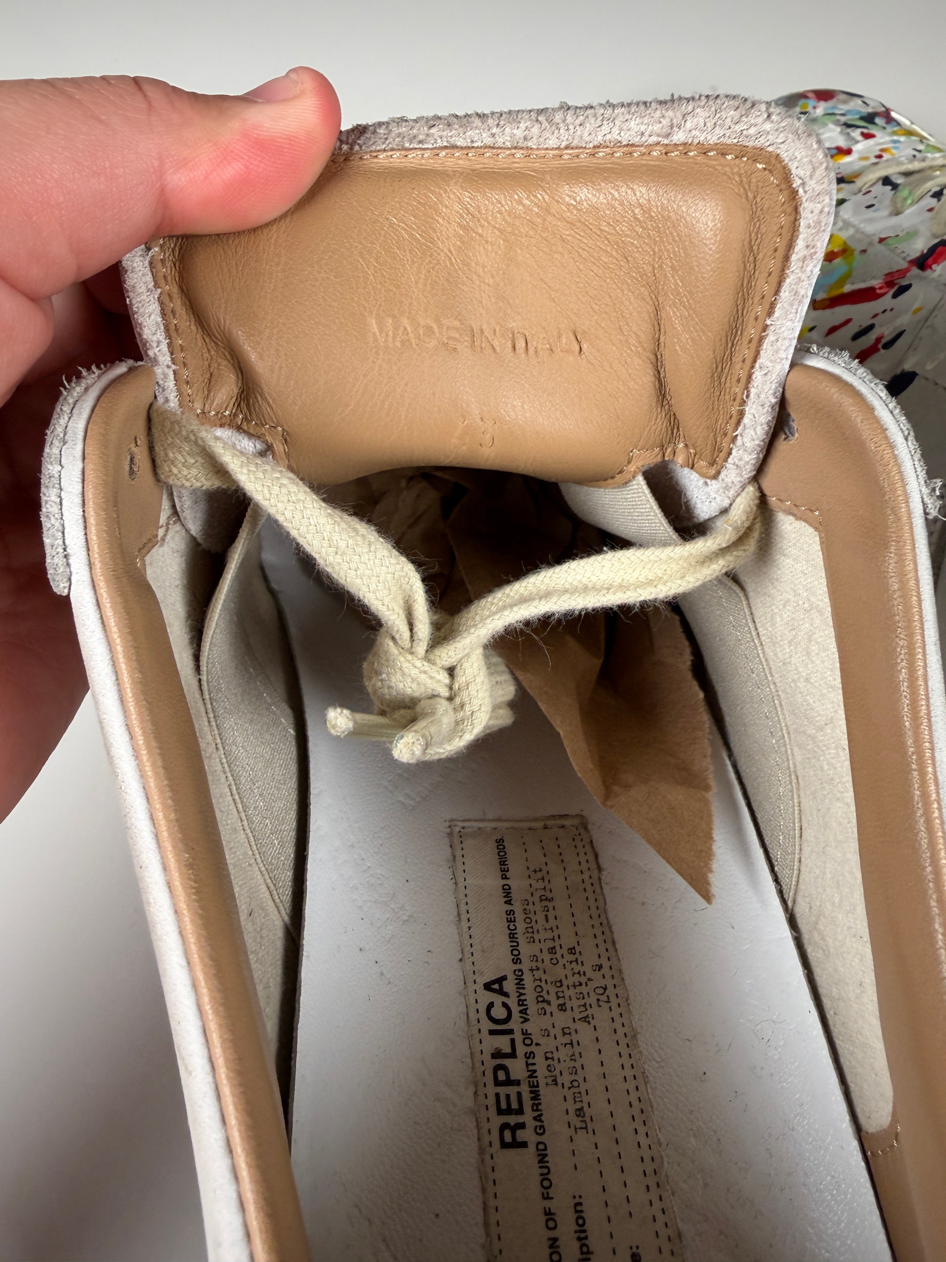 Maison Margiela Paint Splatter White Gats 43/10