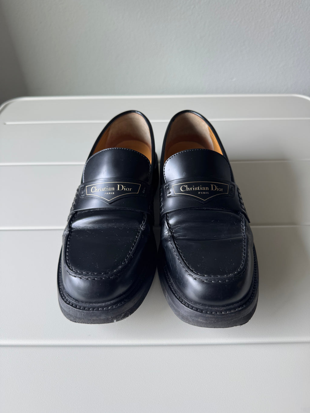 Dior Women’s Platform Black Leather Loafers 38/8