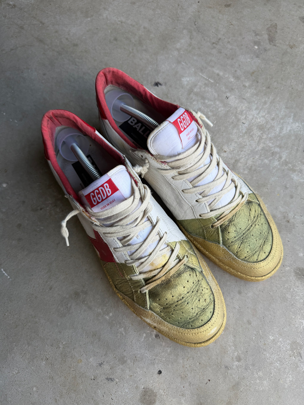 Golden Goose Red Gold Dipped Ballstars 11/44