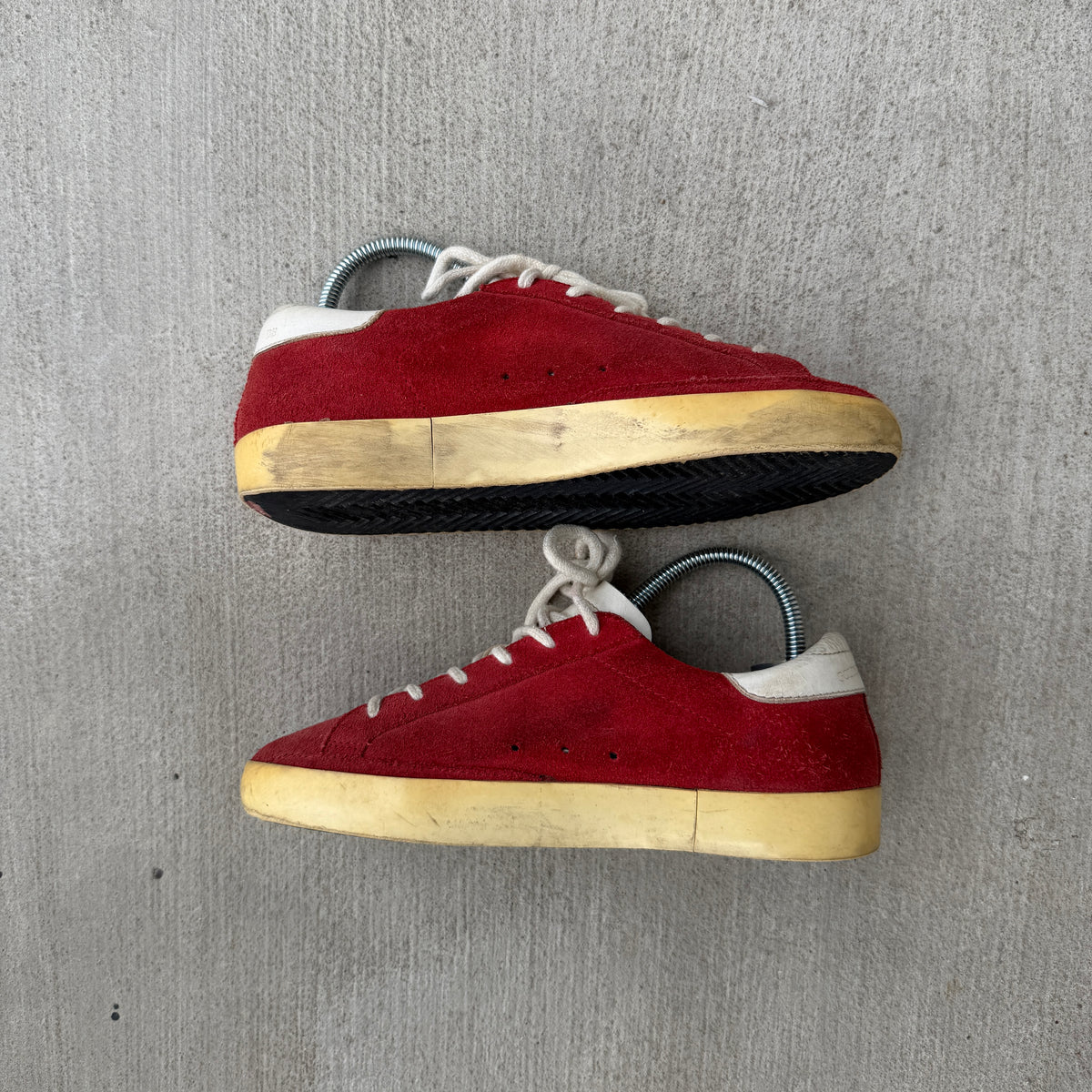 Golden Goose Red Suede Superstars Women’s 35/5