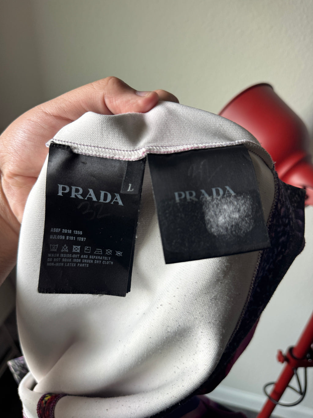 Prada SS/19 Sample Psychedelic Quarter Zip Polo Shirt L