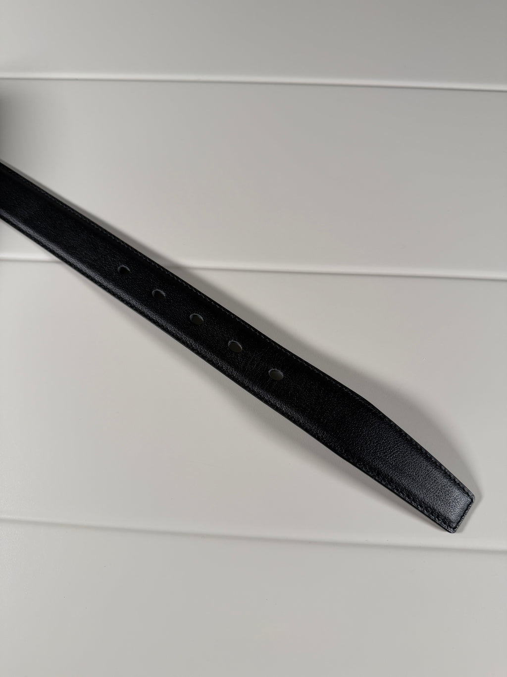 Saint Laurent Mini YSL Logo Leather Belt