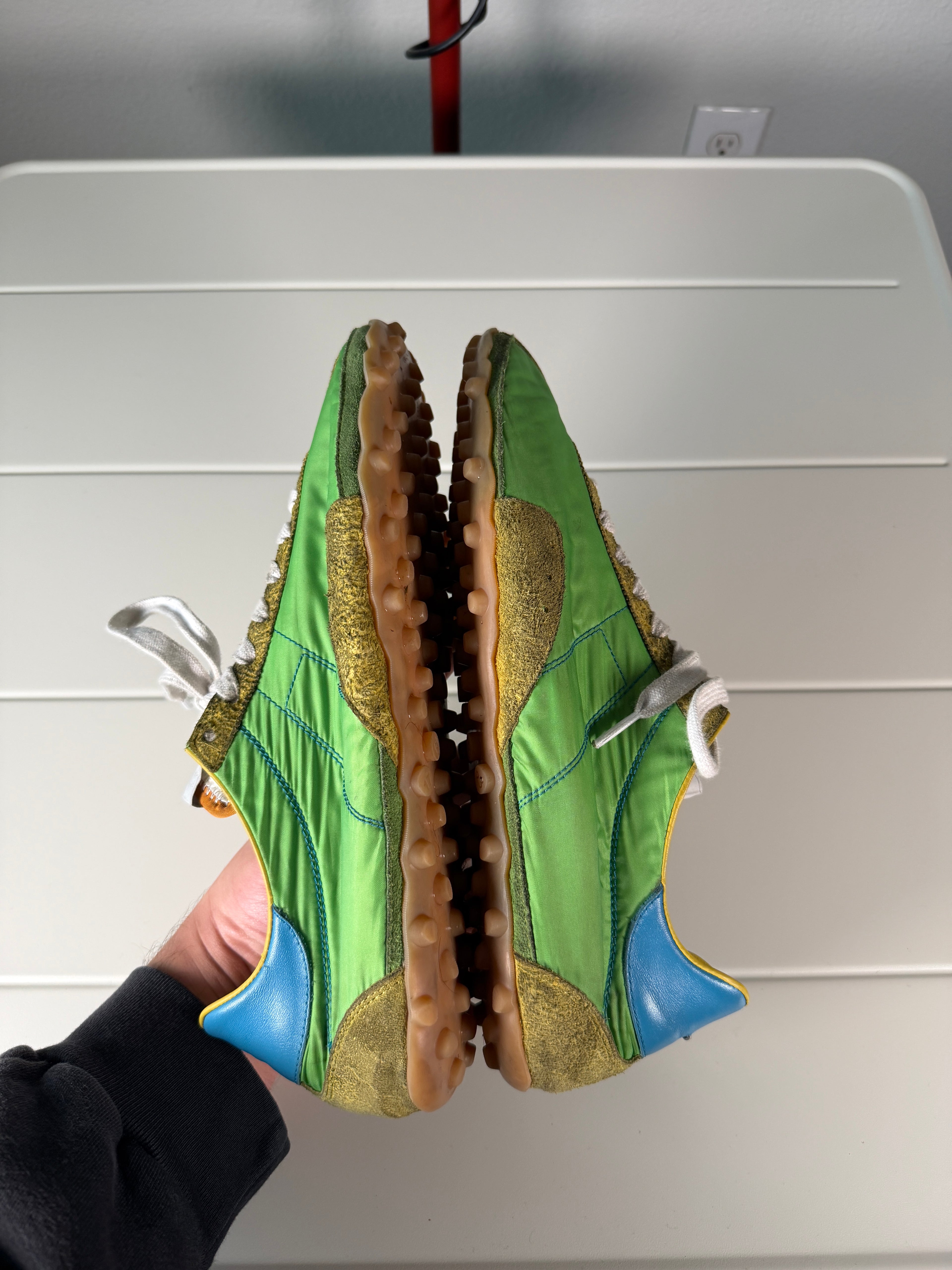 Maison Margiela Green Nylon Sprinter Sneakers 44/11