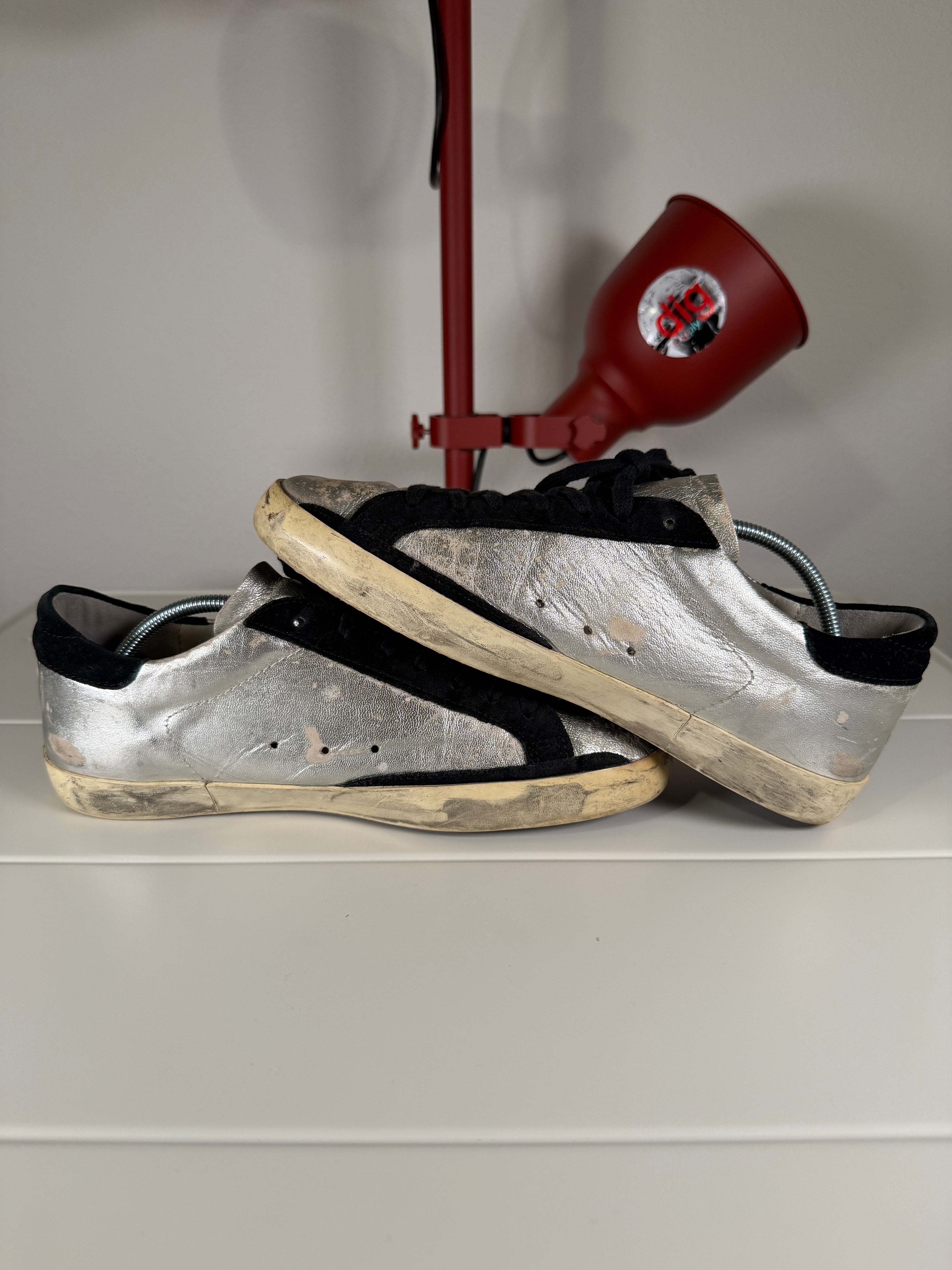 Golden Goose Silver Superstars 41/8